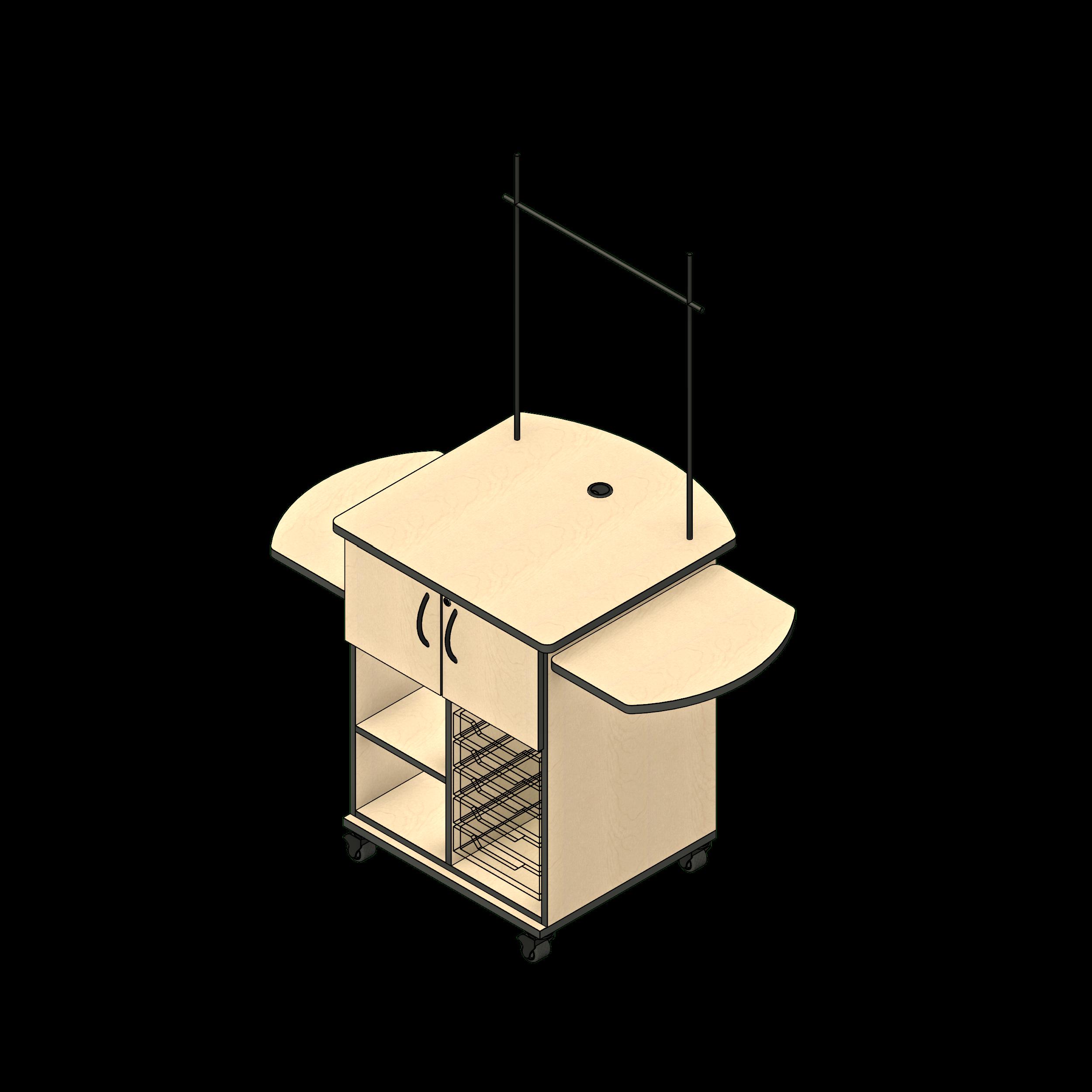 SSG Cabinet 3D Printer Mobile LAM 2 Door 5 Totes