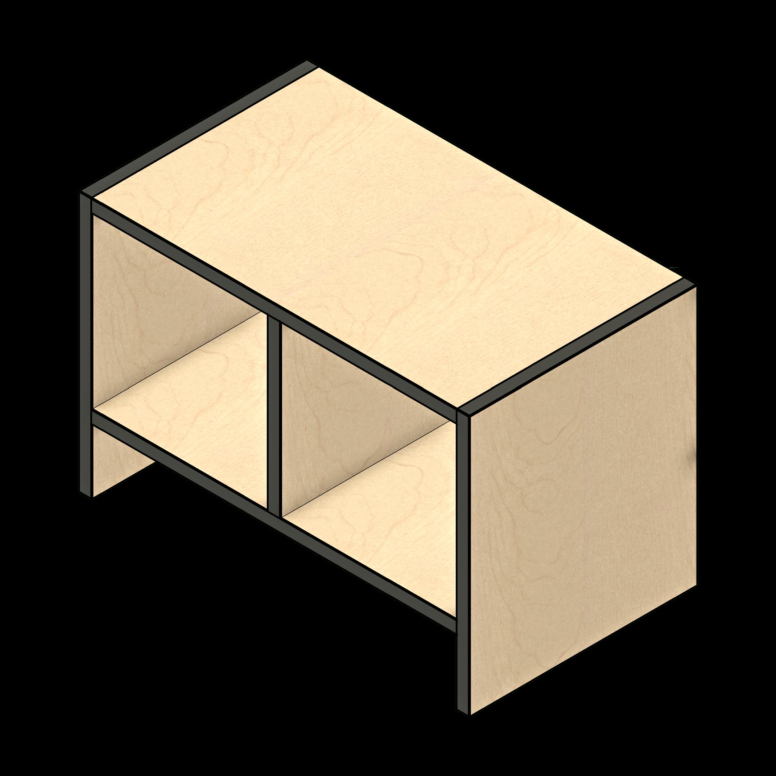 SSG Cubbies Wall Open Fixed LAM 2 Cubbie Squared