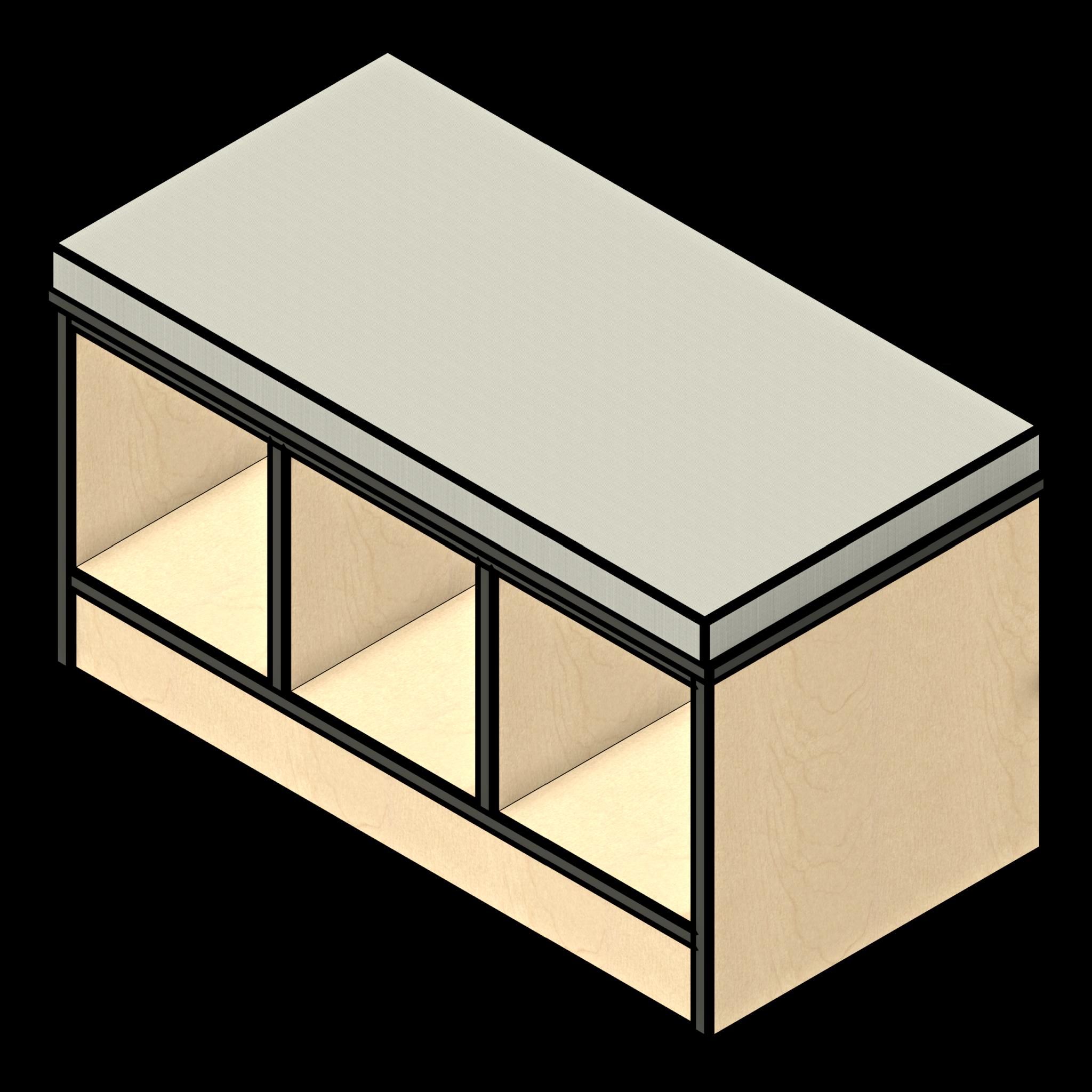 SSG Shelving Modular Book Bench Single Sided