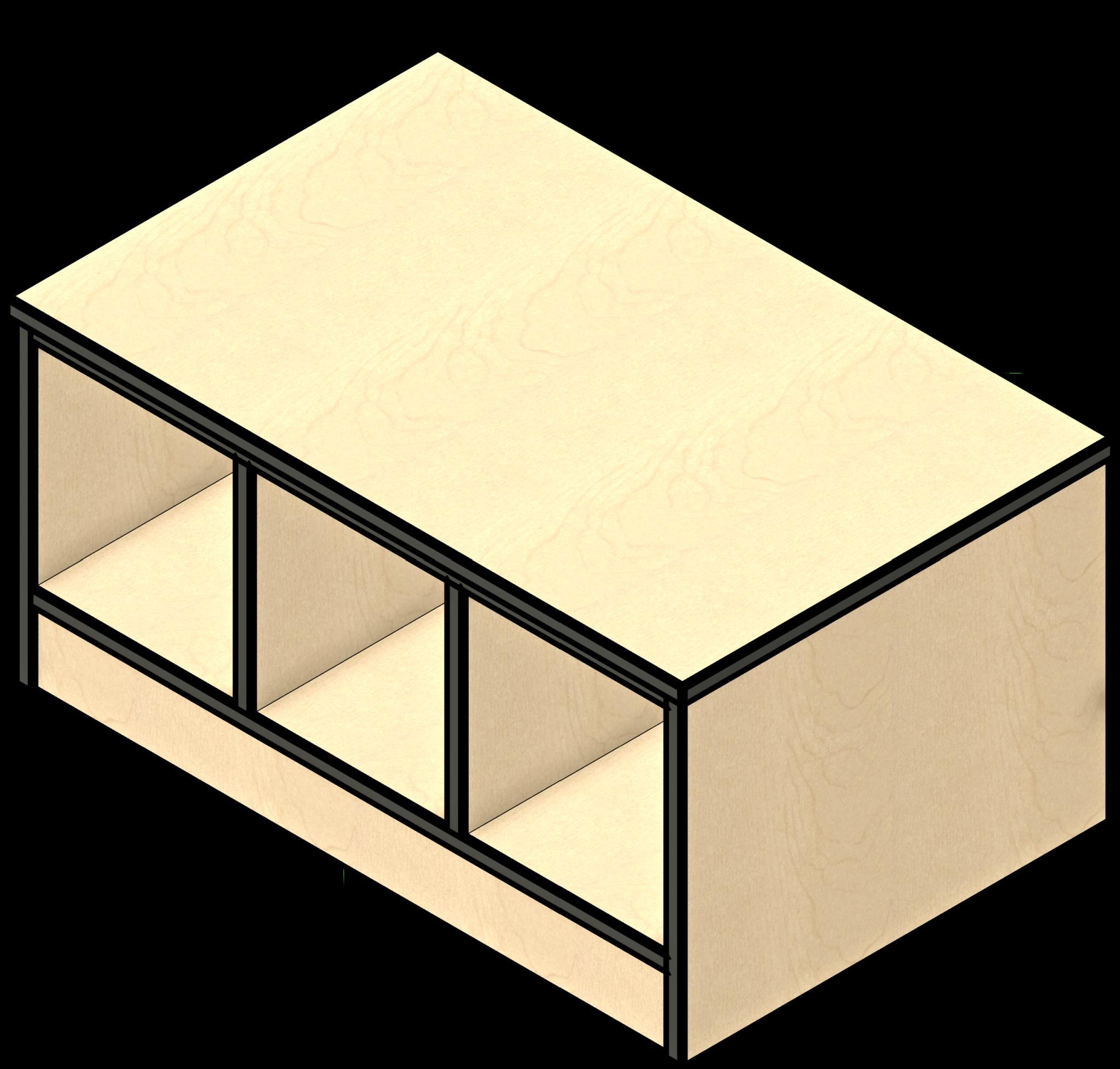 SSG Shelving Modular Book Bench Double Sided
