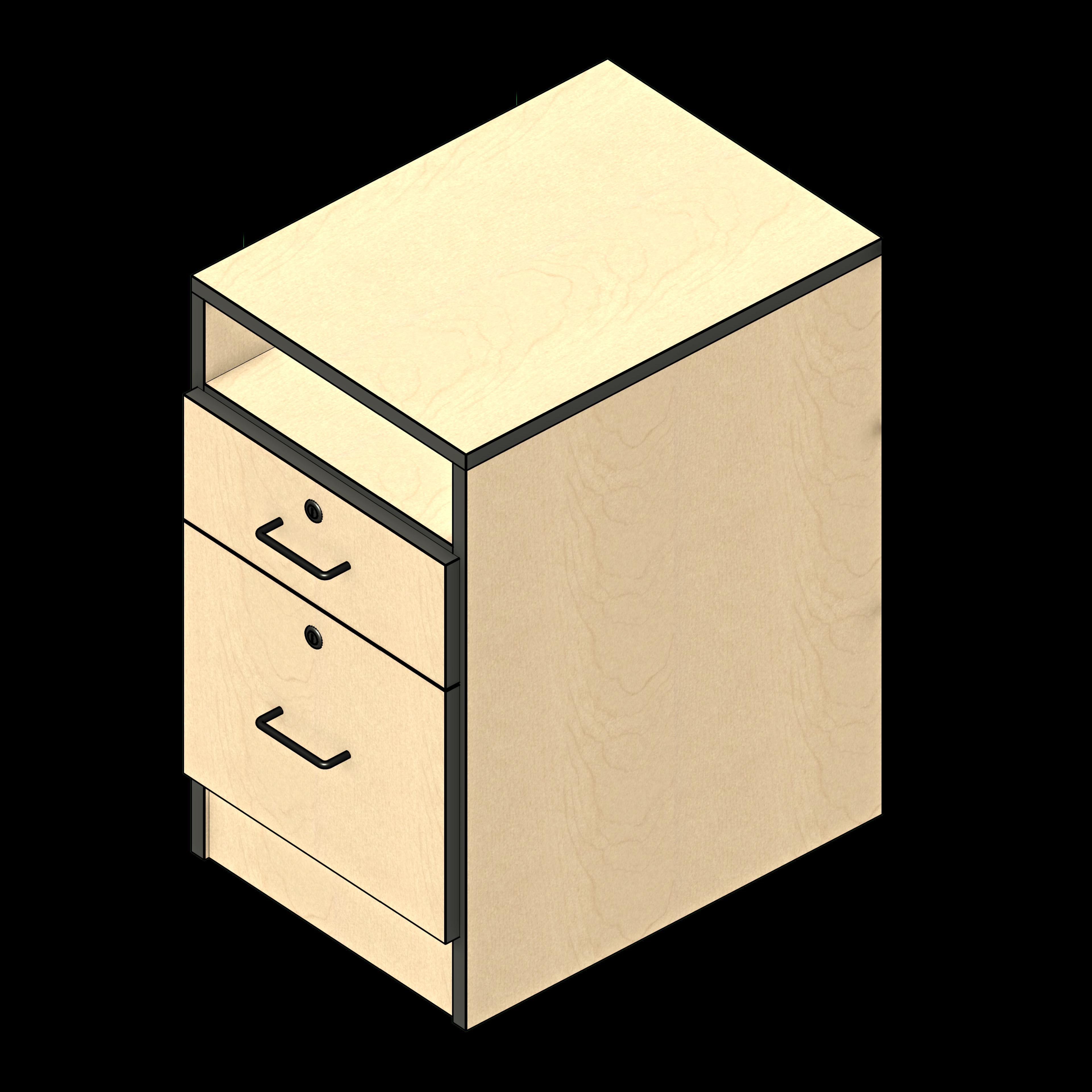  SSG Cabinet Under Desk LAM Opening 1 Drawer 1 File Drawer
