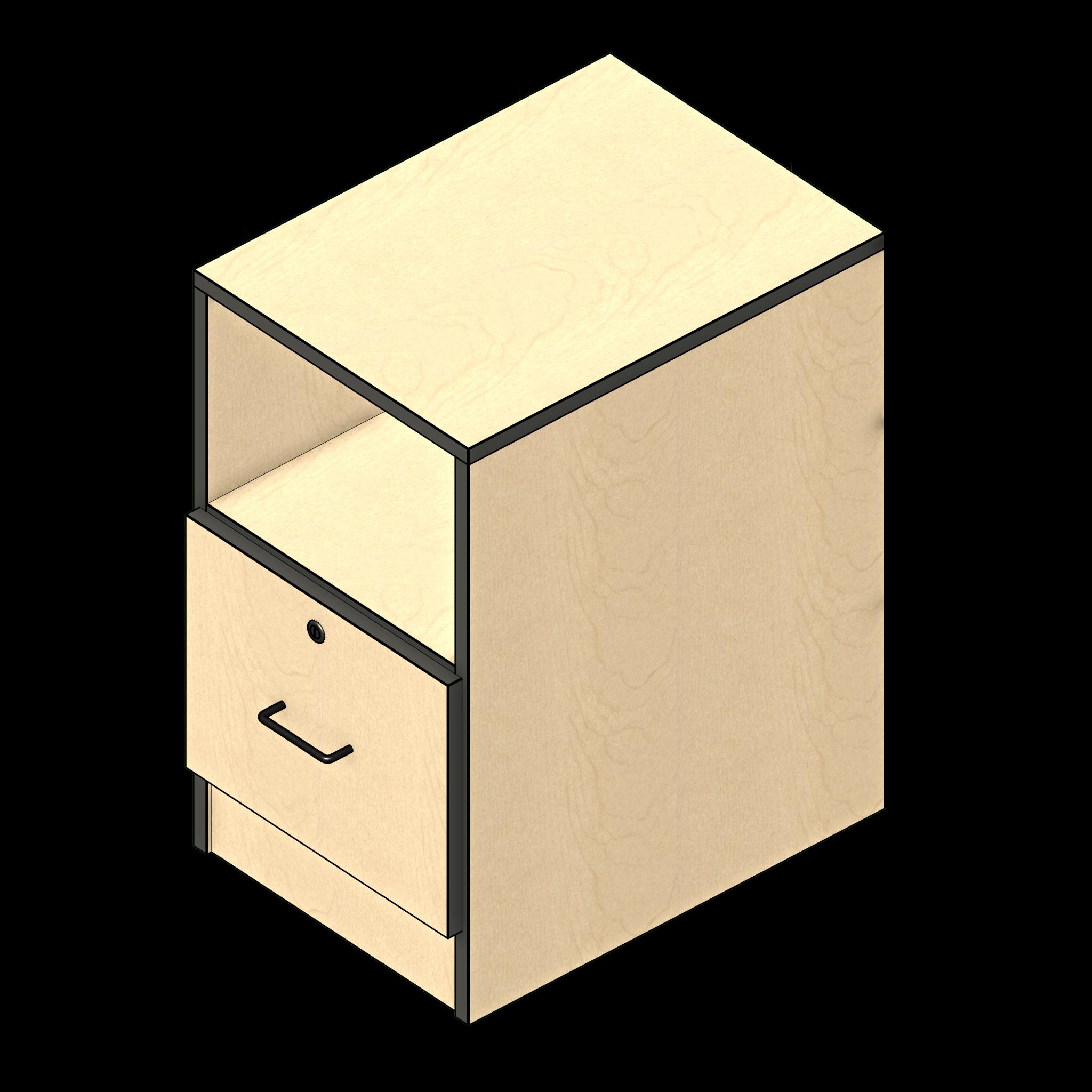  SSG Cabinet Under Desk LAM Opening 1 File Drawer