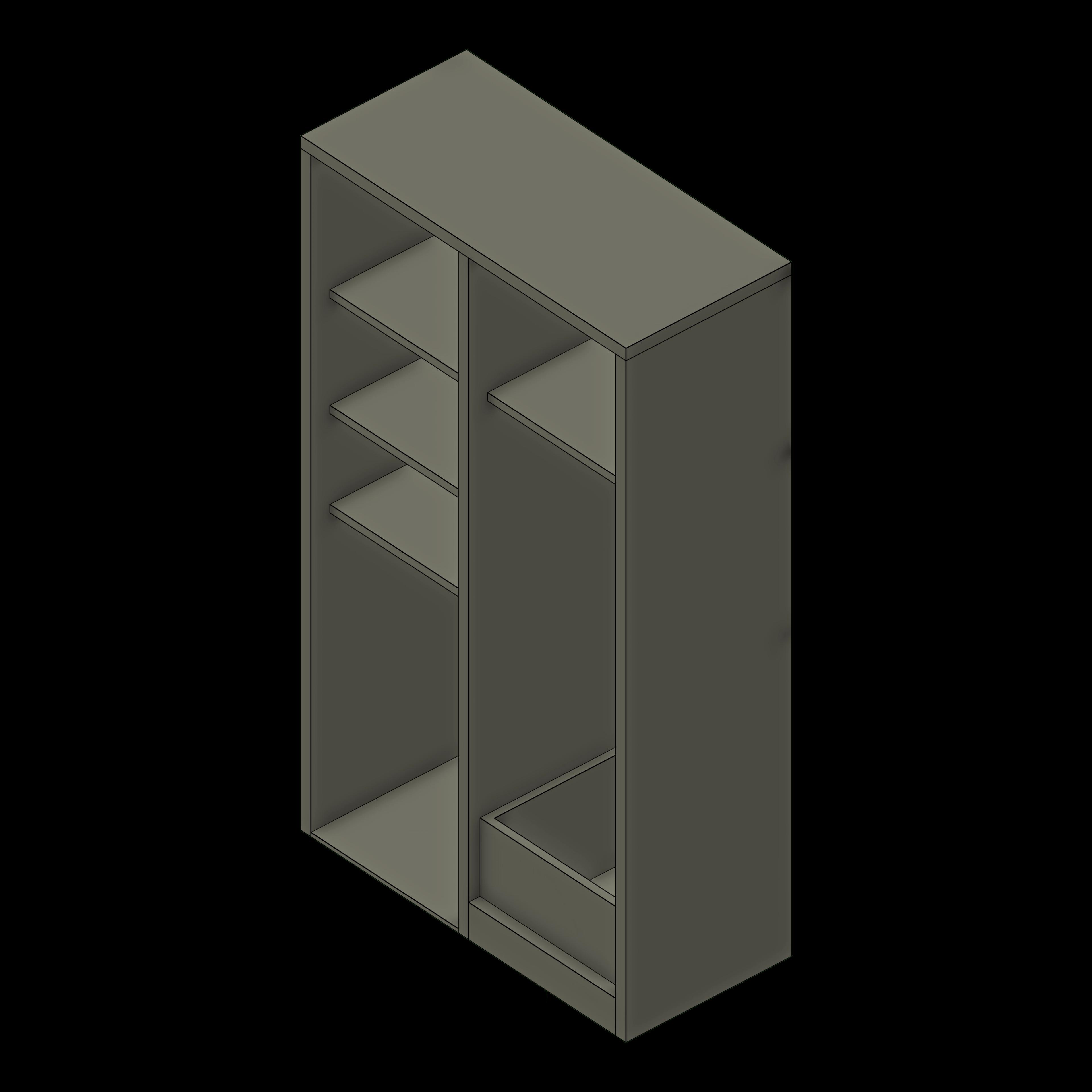 SSG Cabinet Janitor SST 48 Wide Right Sink Open