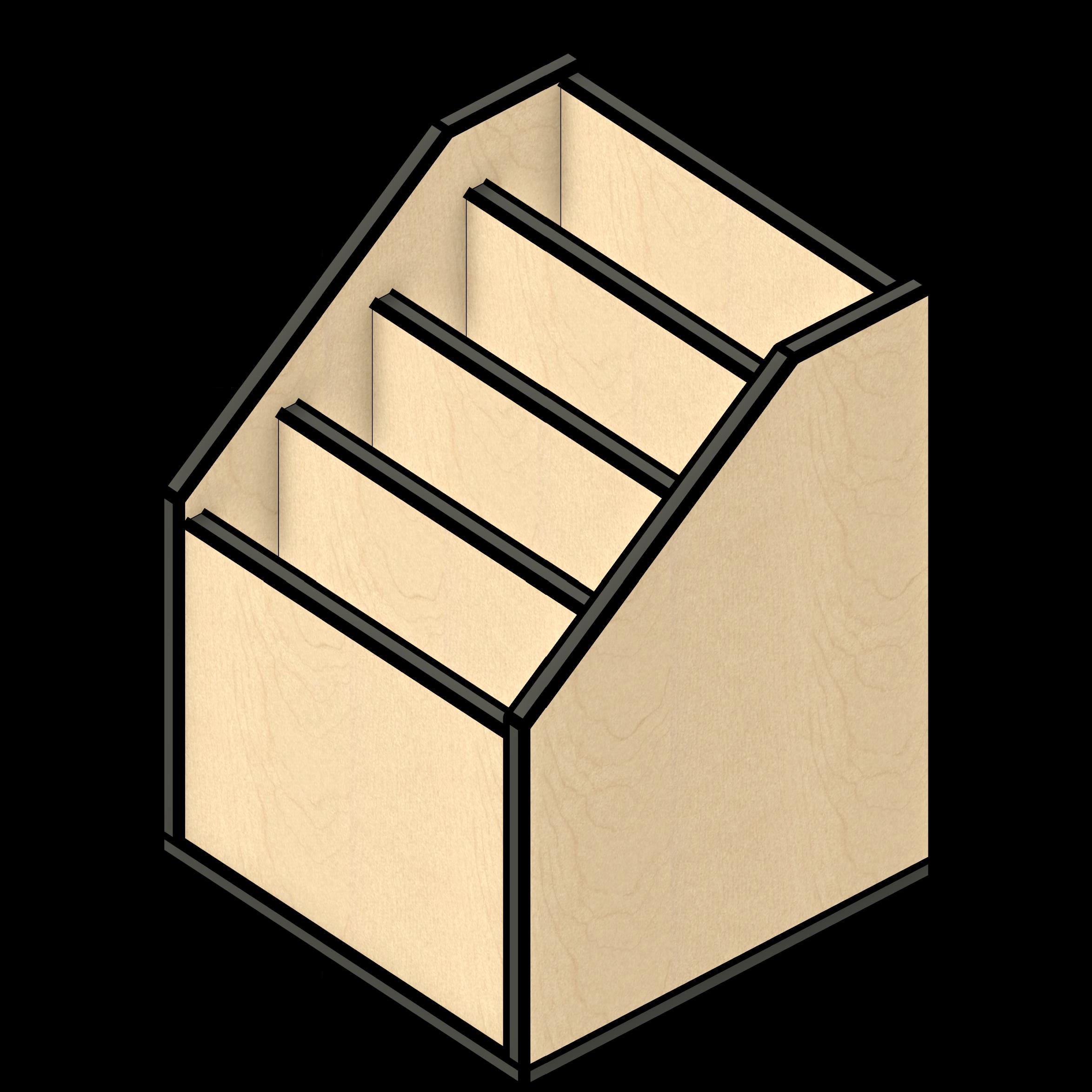 SSG Cart Open Top Book Browse 18 18 24 Glides