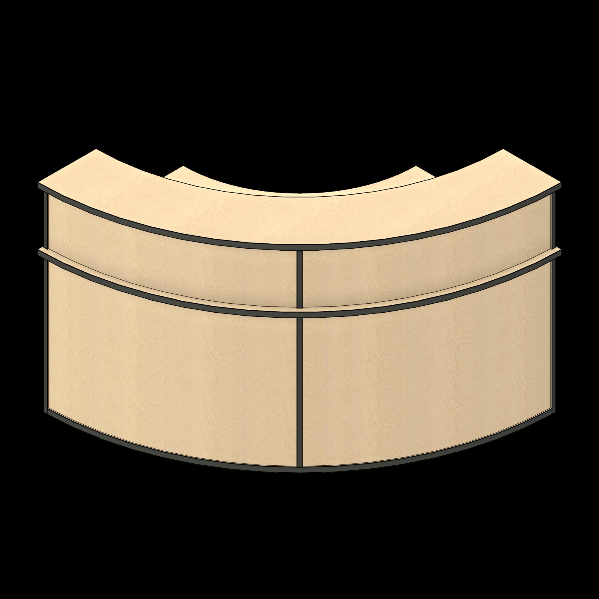 SSG Desk Circulation Curved LAM Back