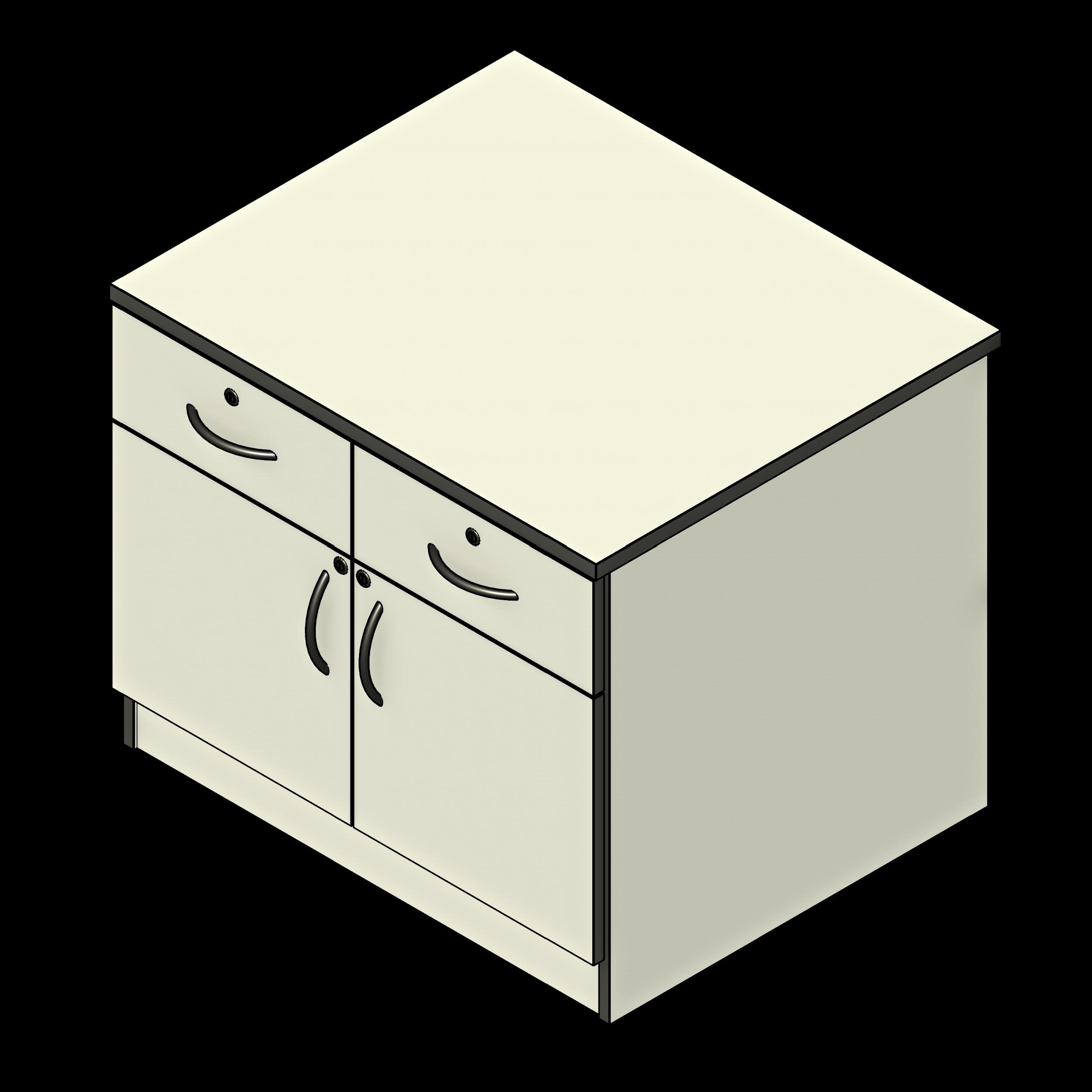  SSG Desk Circulation Inline Doors and Drawers LAM Doors