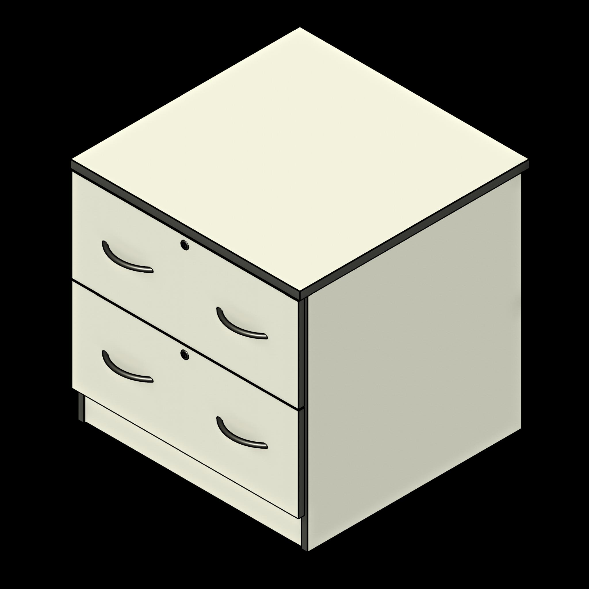 SSG Desk Circulation Inline Drawers LAM 2 Drawers