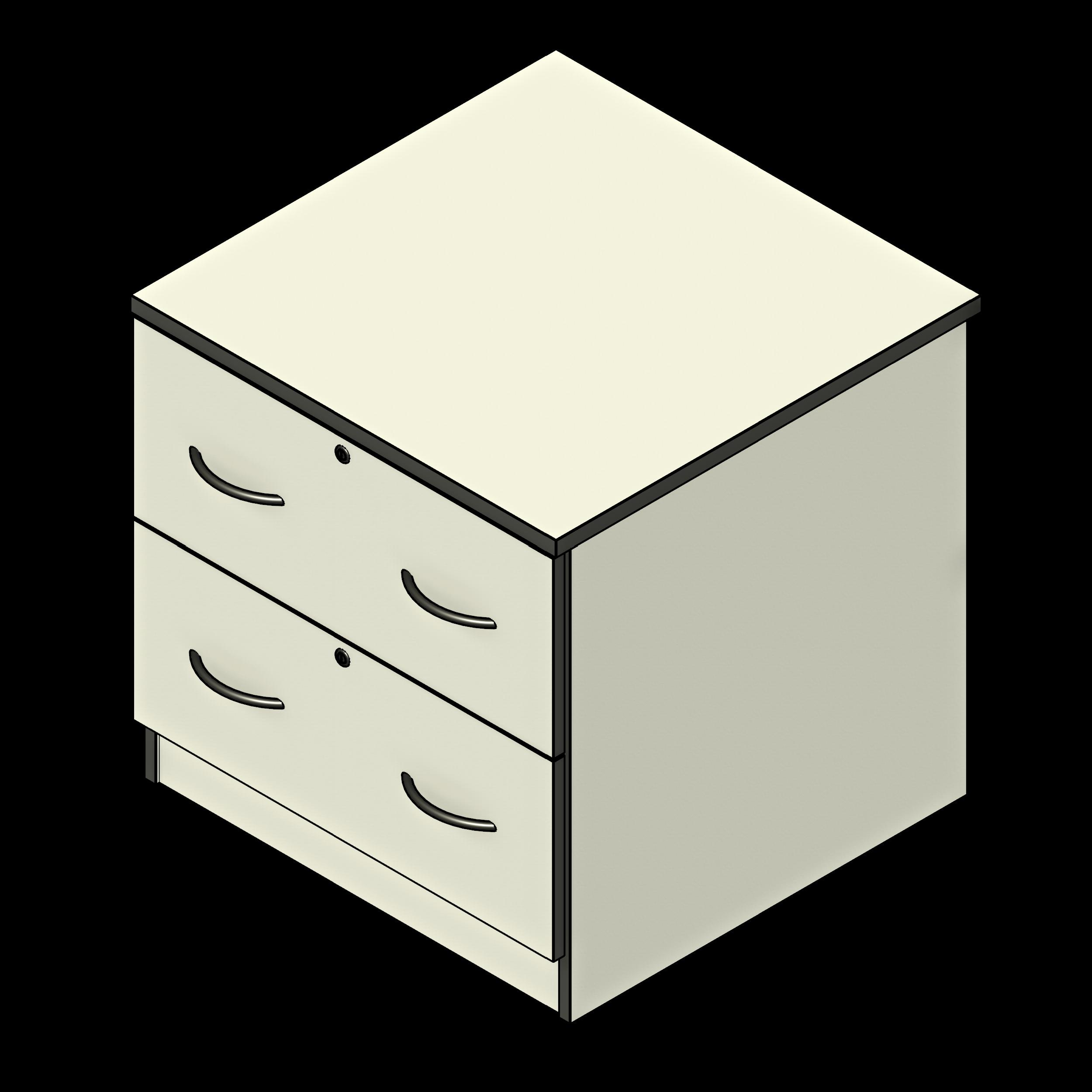 SSG Desk Circulation Inline Drawers LAM 2 Drawers