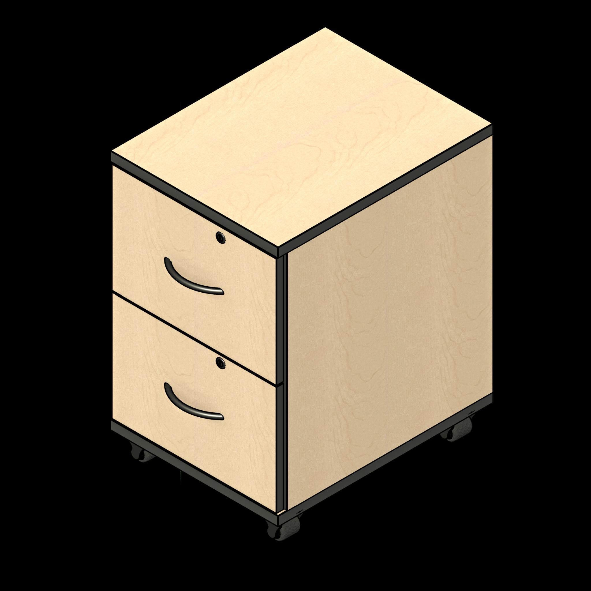 SSG Desk Circulation Inline Mobile LAM 2 File Drawers