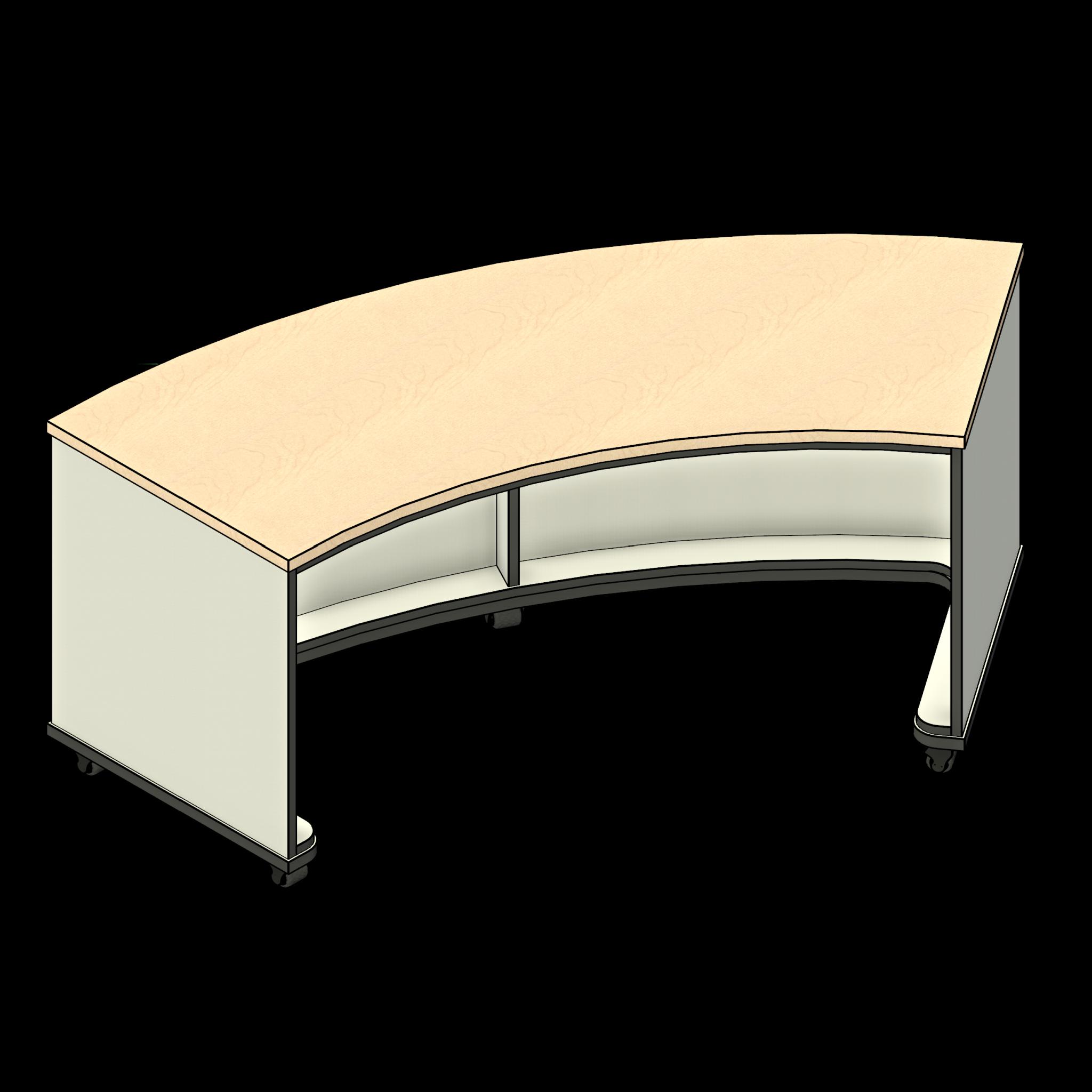 SSG Desk Circulation Curved Mobile LAM