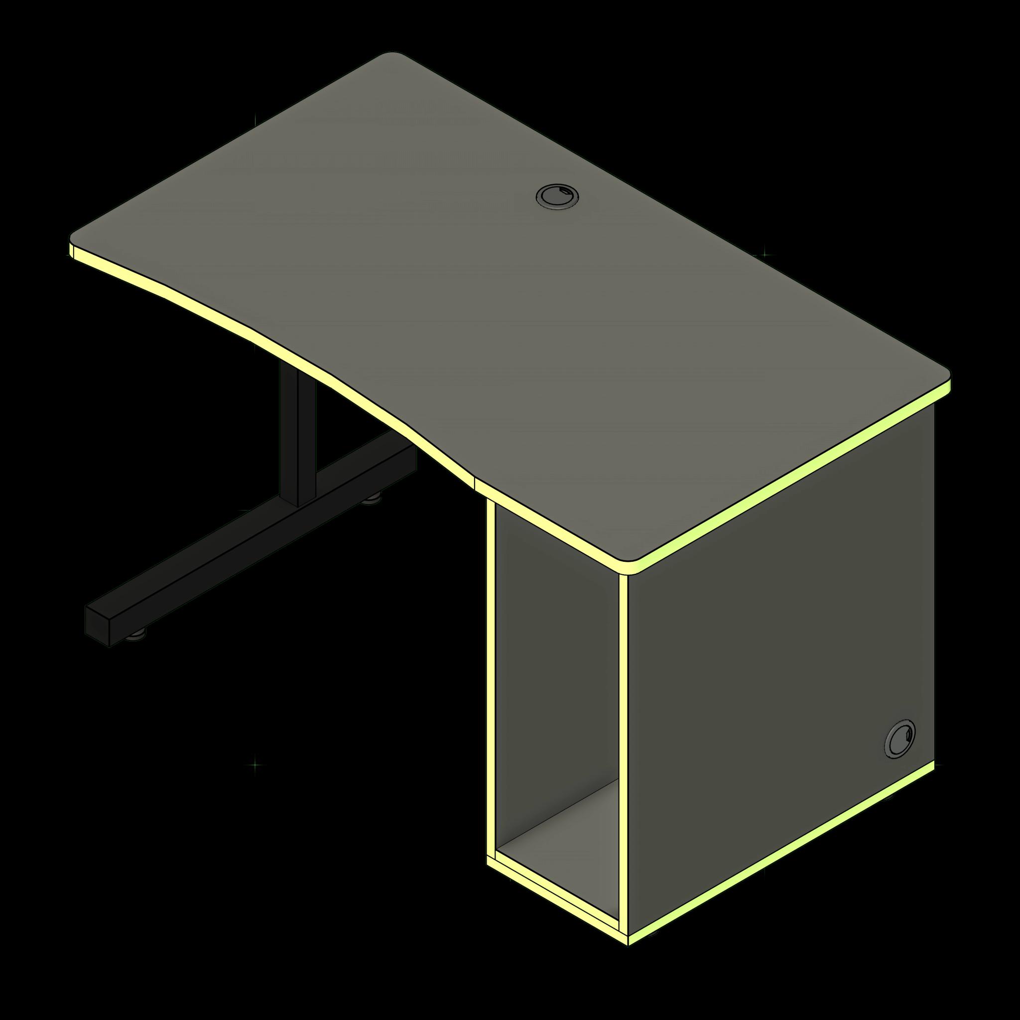 SSG Desk Student ESport Mobile LAM 482830 Square Glides