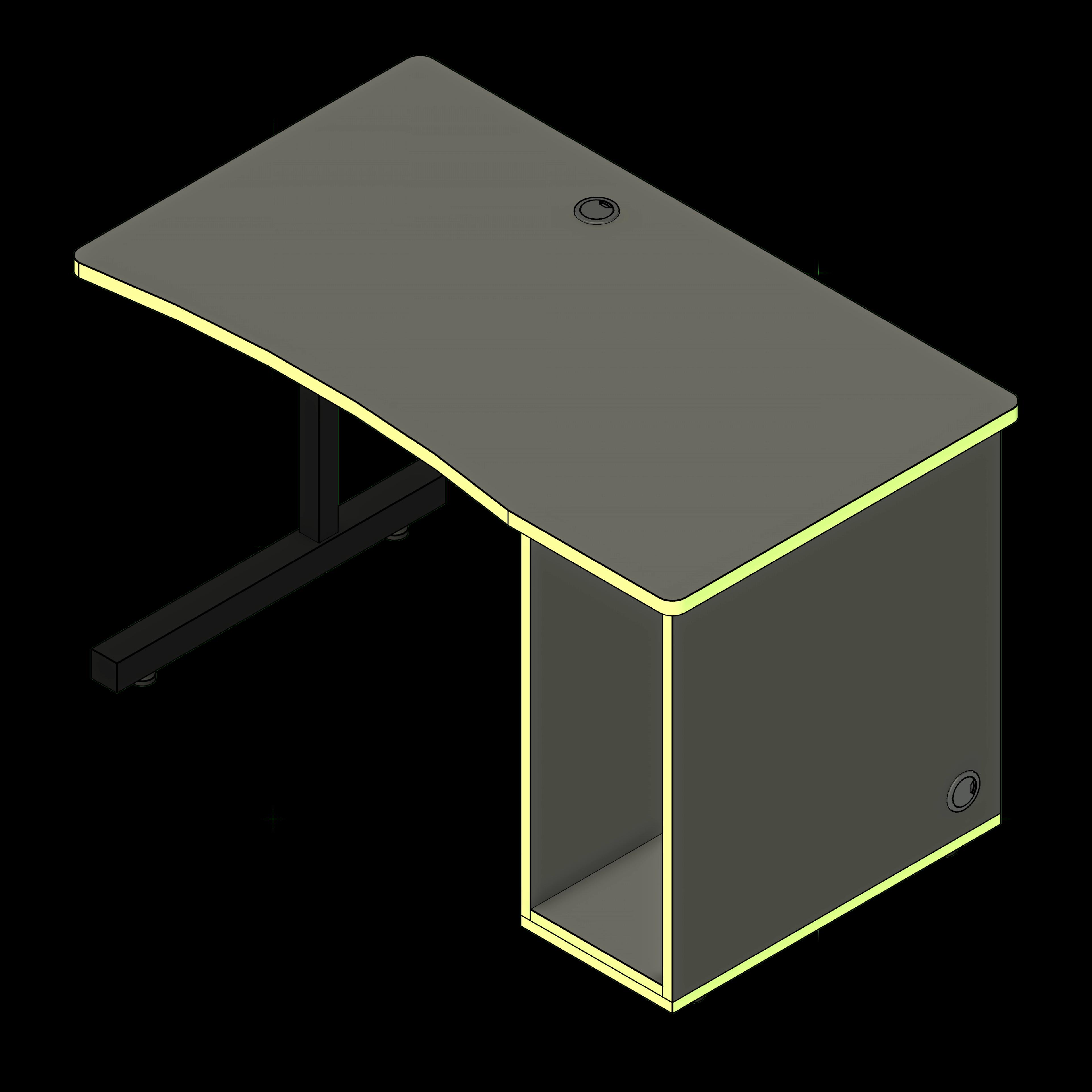 SSG Desk Student ESport Mobile LAM 482830 Square Glides