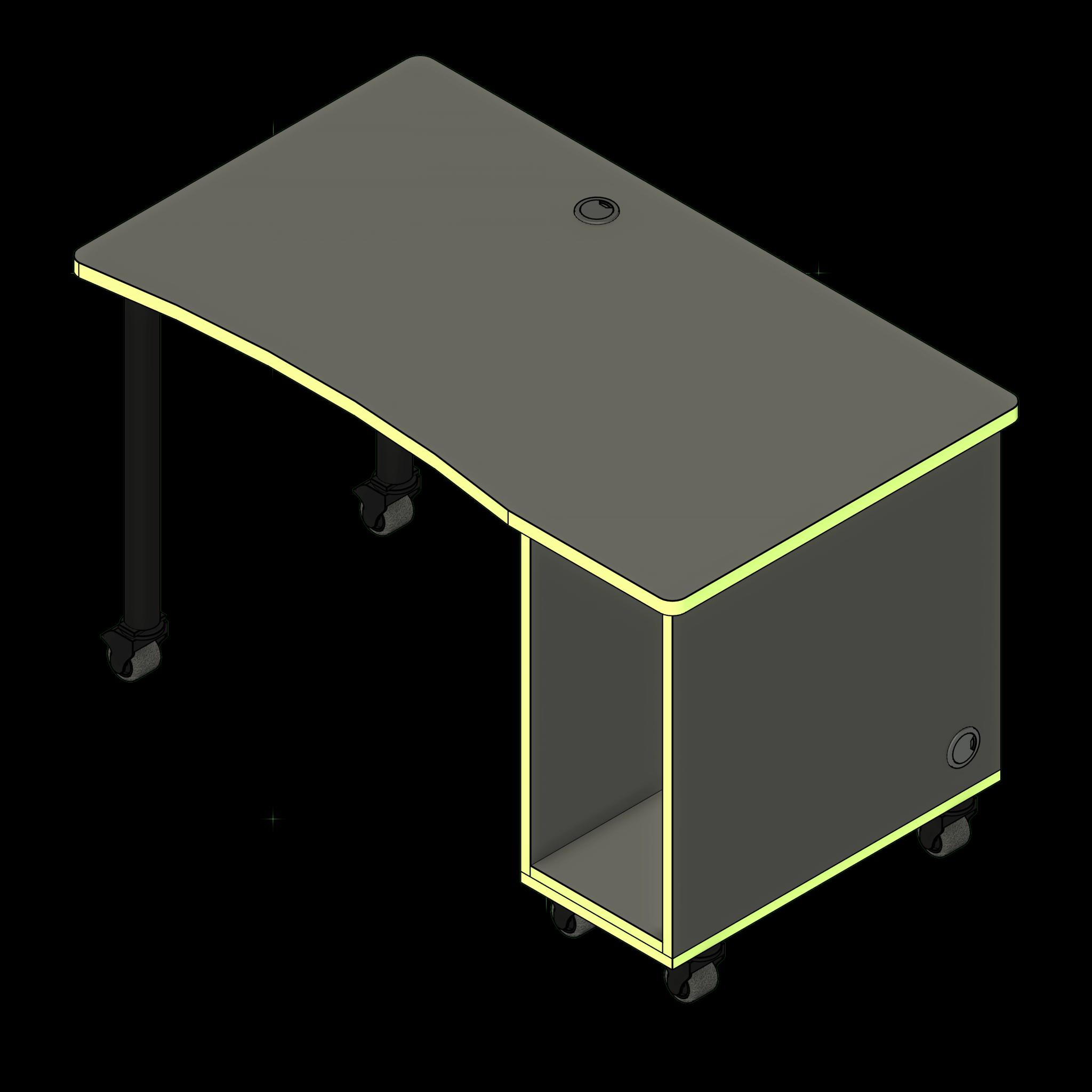 SSG Desk Student ESport Mobile LAM 482830 Round Casters