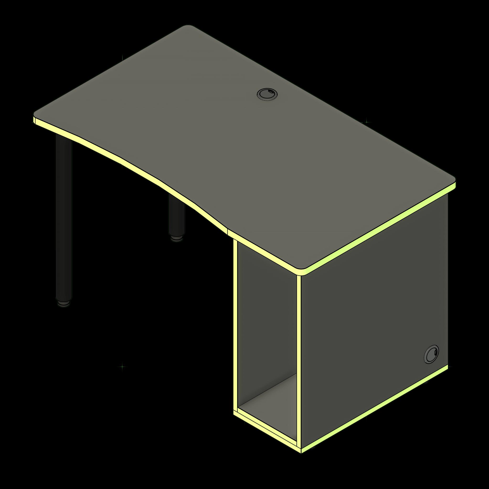 SSG Desk Student ESport Mobile LAM 482830 Round Glides