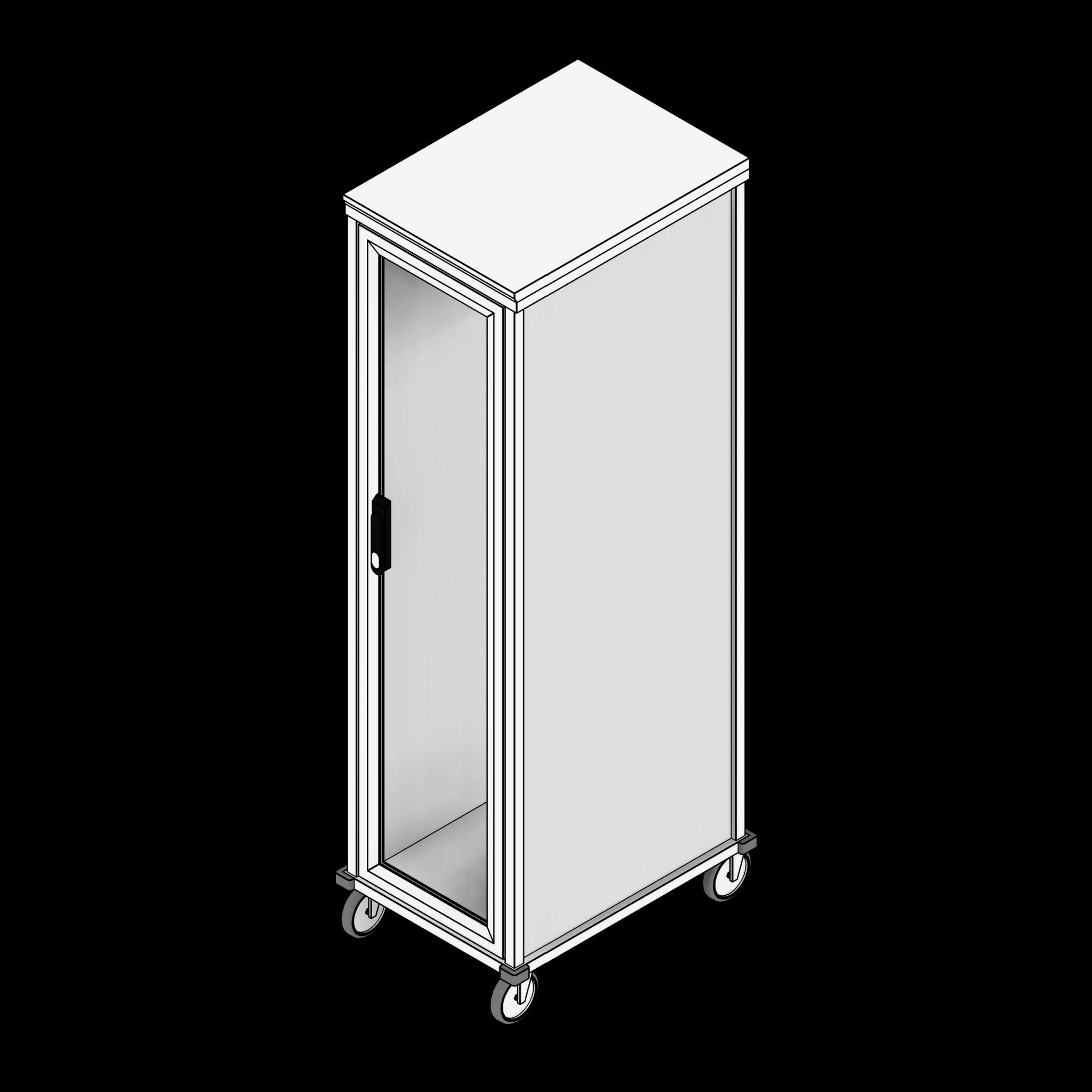 SSG Cart Medical Supply ALU Glass Door