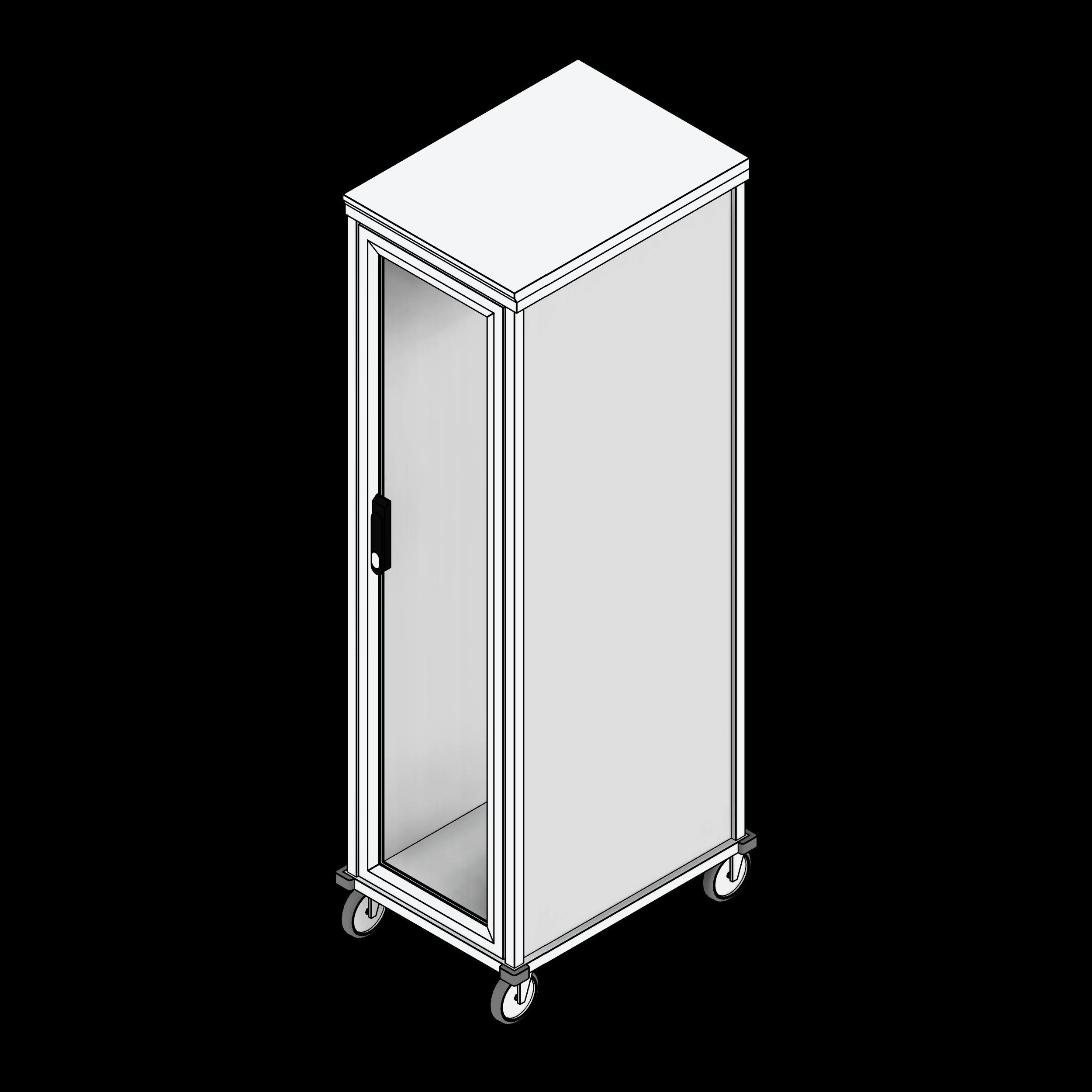 SSG Cart Medical Supply ALU Glass Door