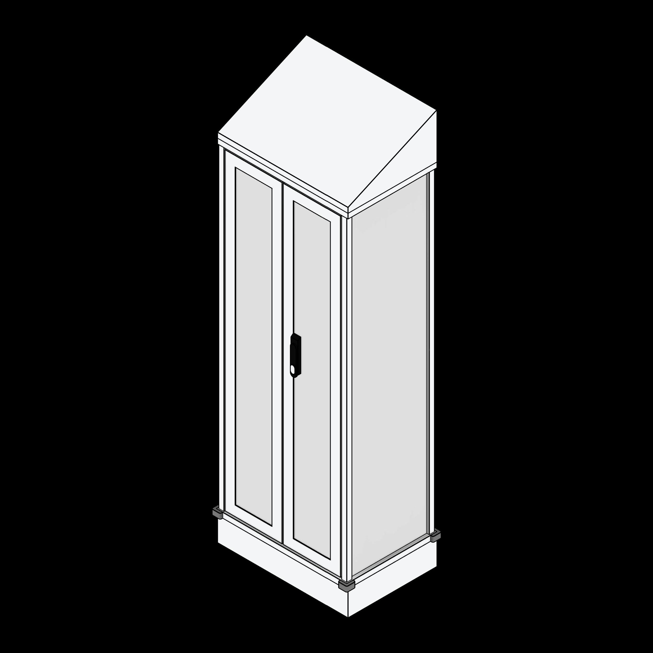 SSG Cart Medical Supply ALU Solid Doors