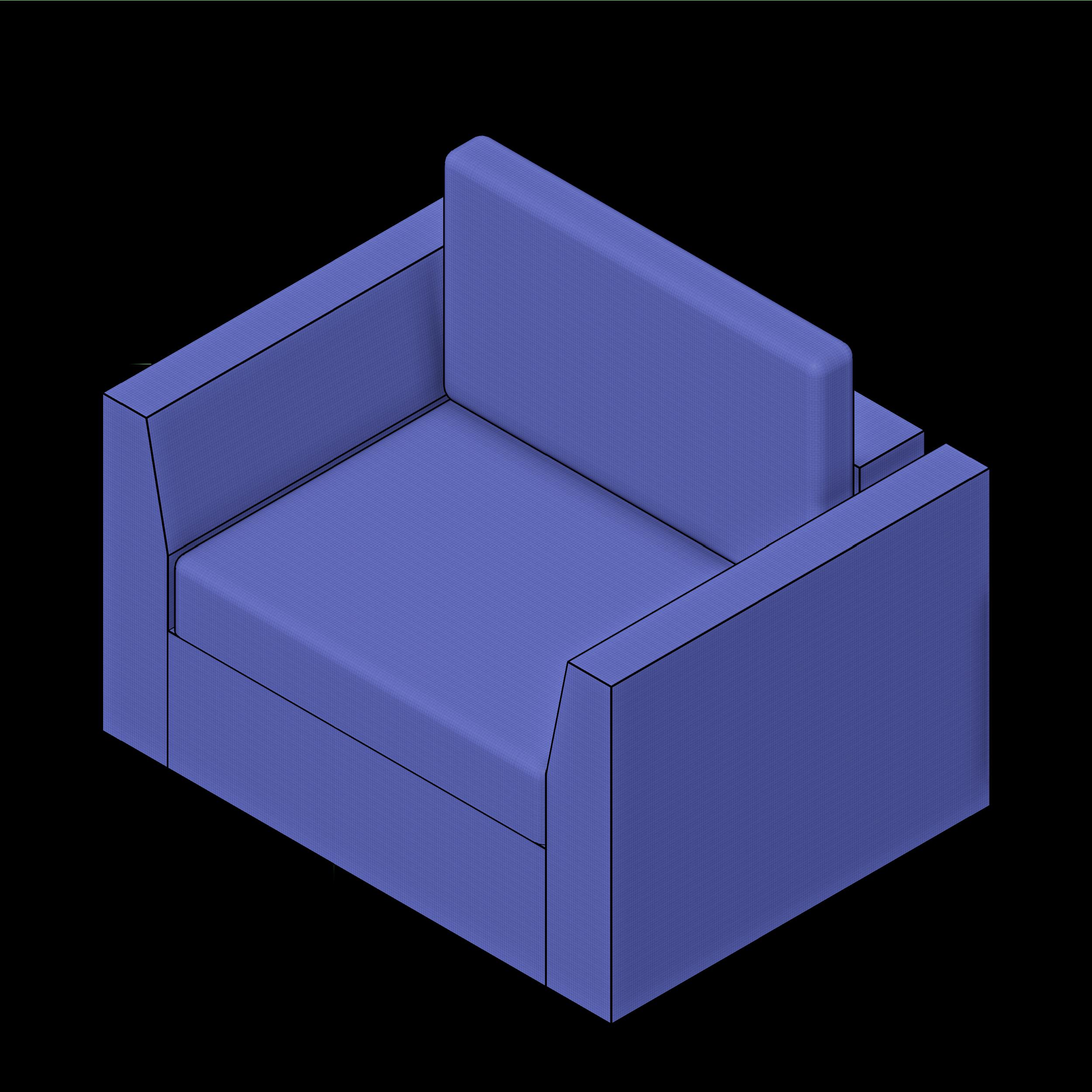 SSG Couch Sectional Modular UPH Both Sides Angled Arms