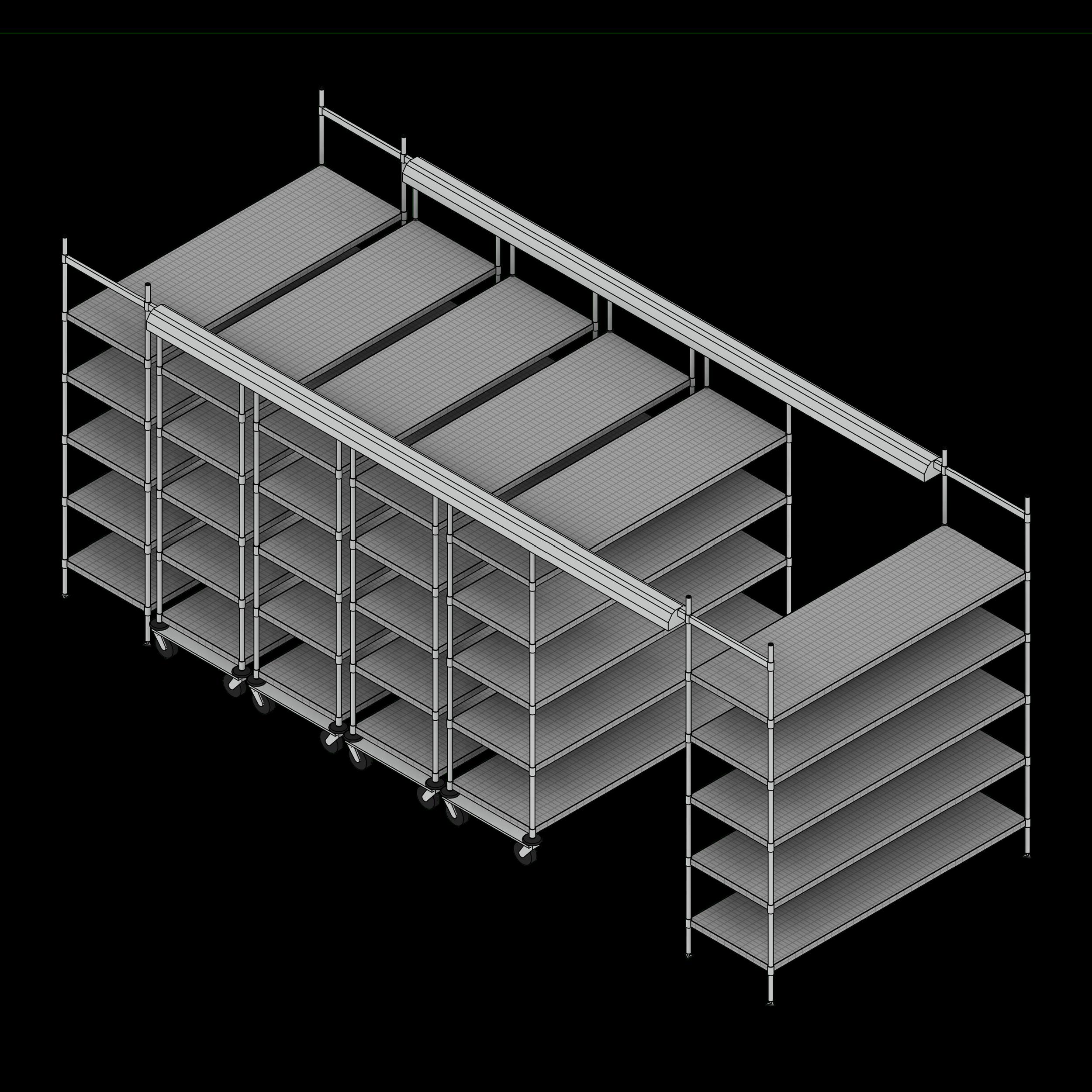 SSG Shelving Mobile Top Track CHR