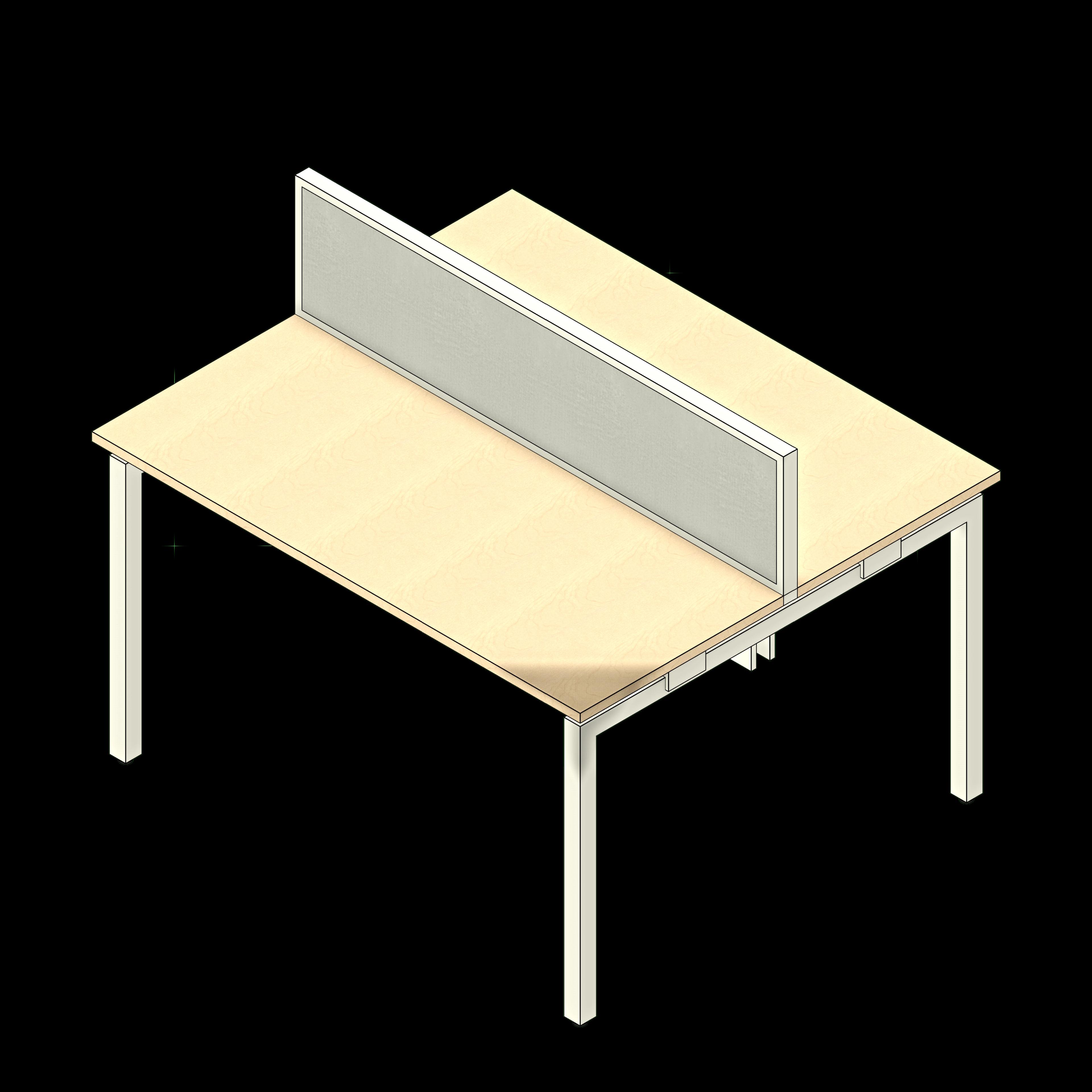  SSG Desk Modular LAM Double Sided Privacy Screen