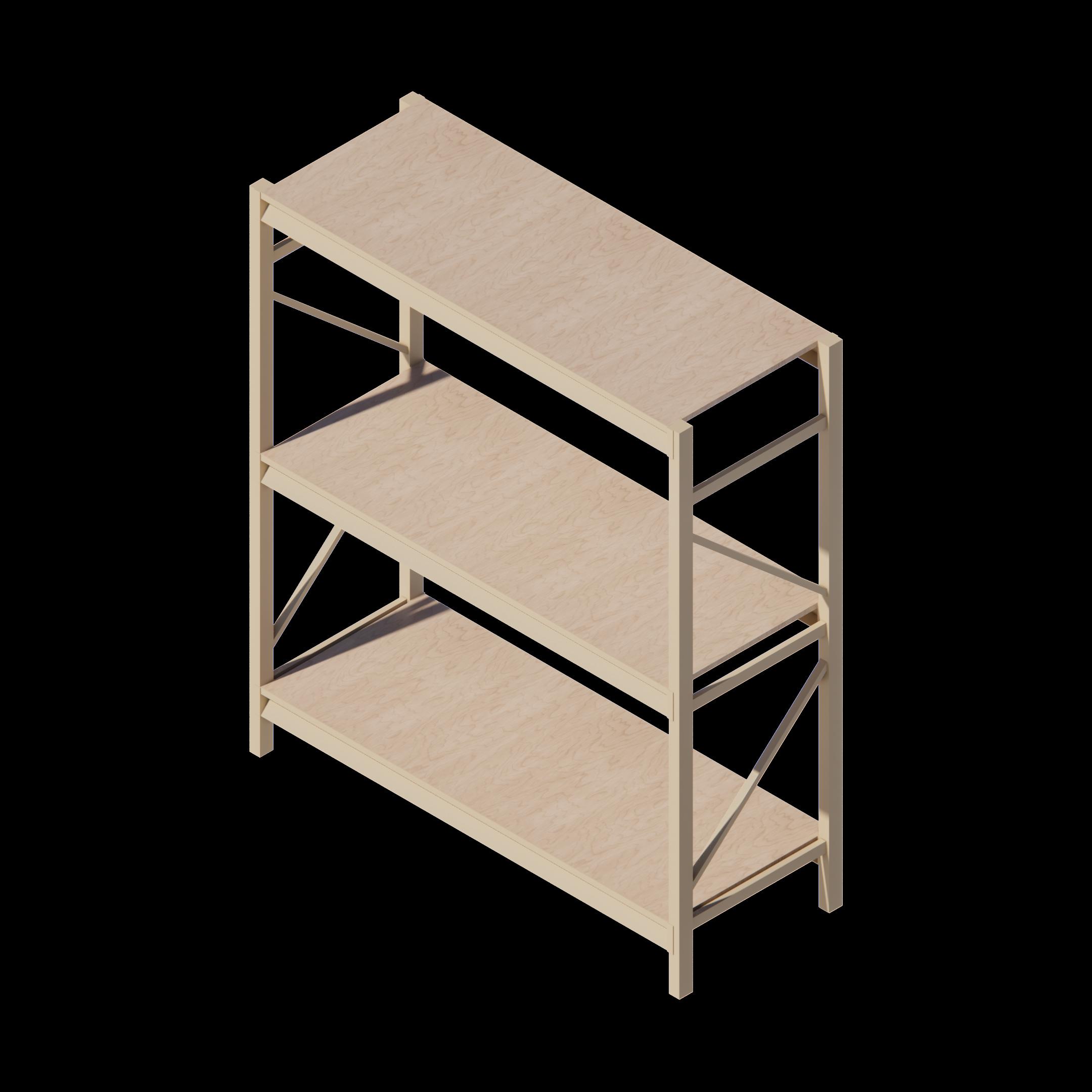 Wide Span Shelving Rendering