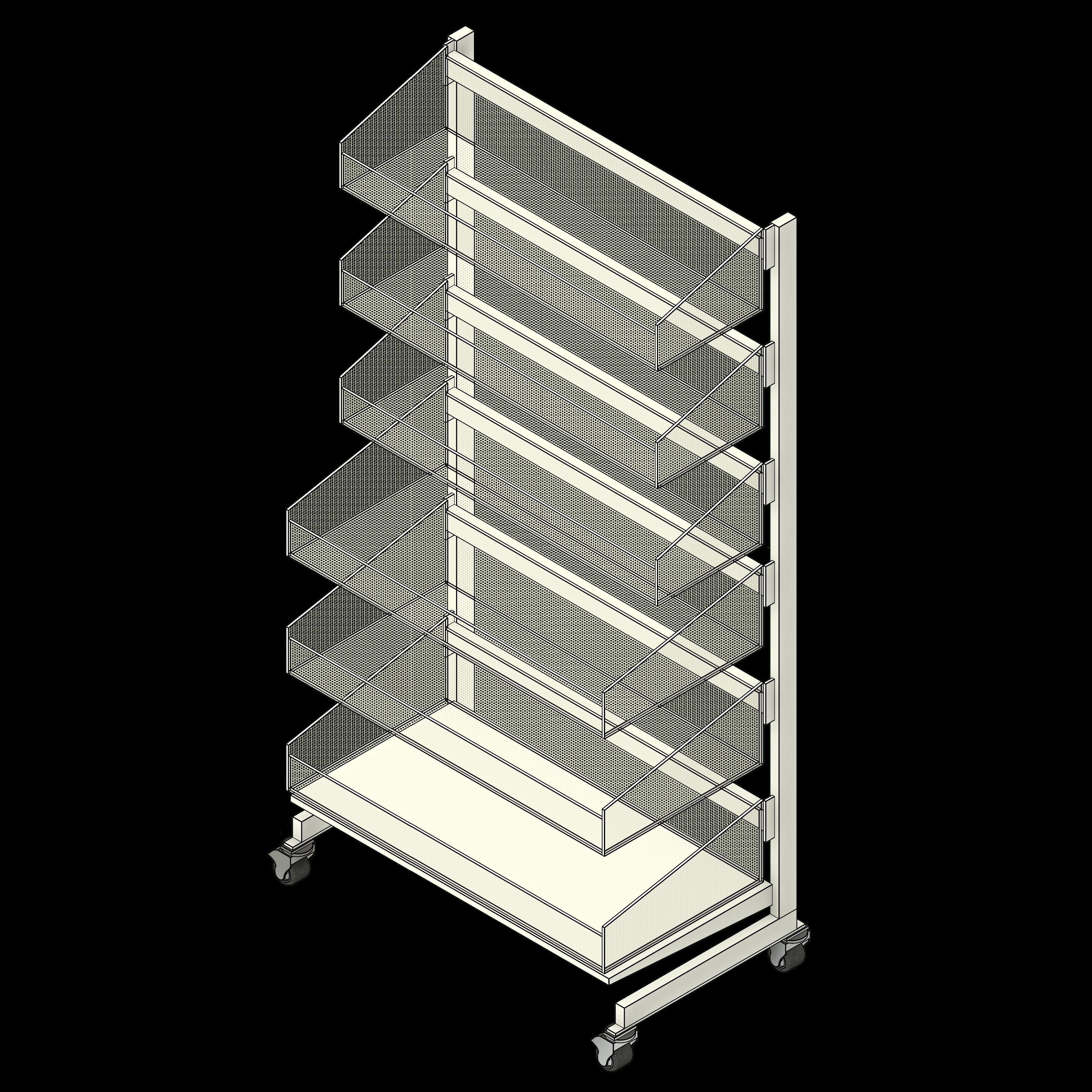  SSG Storage Modular Supply System PCS Starter 36 Wide 6 Baskets Single Sided
