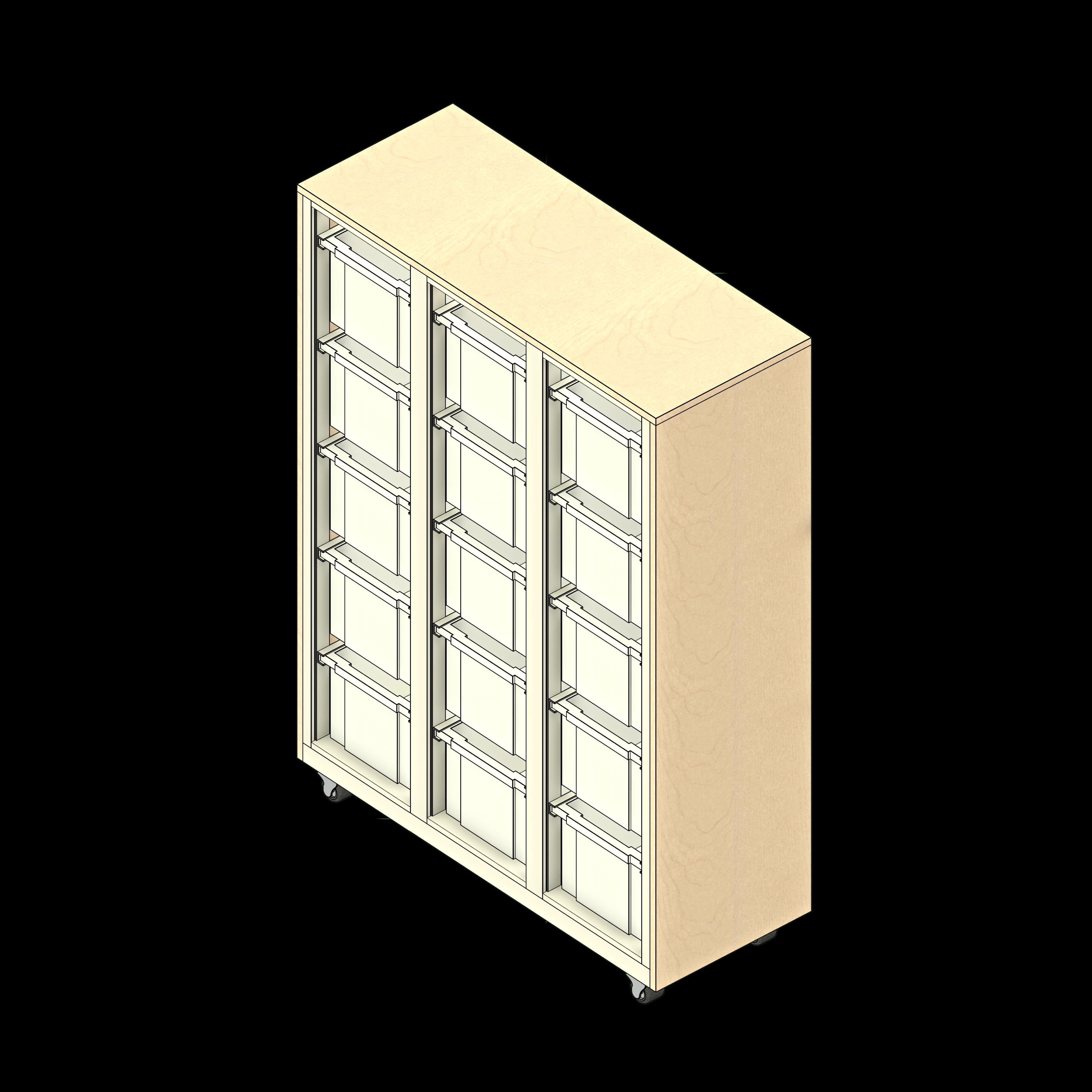  SSG Shelving 4 Post Mobile Totes PCS 451864 09 Inch Tote