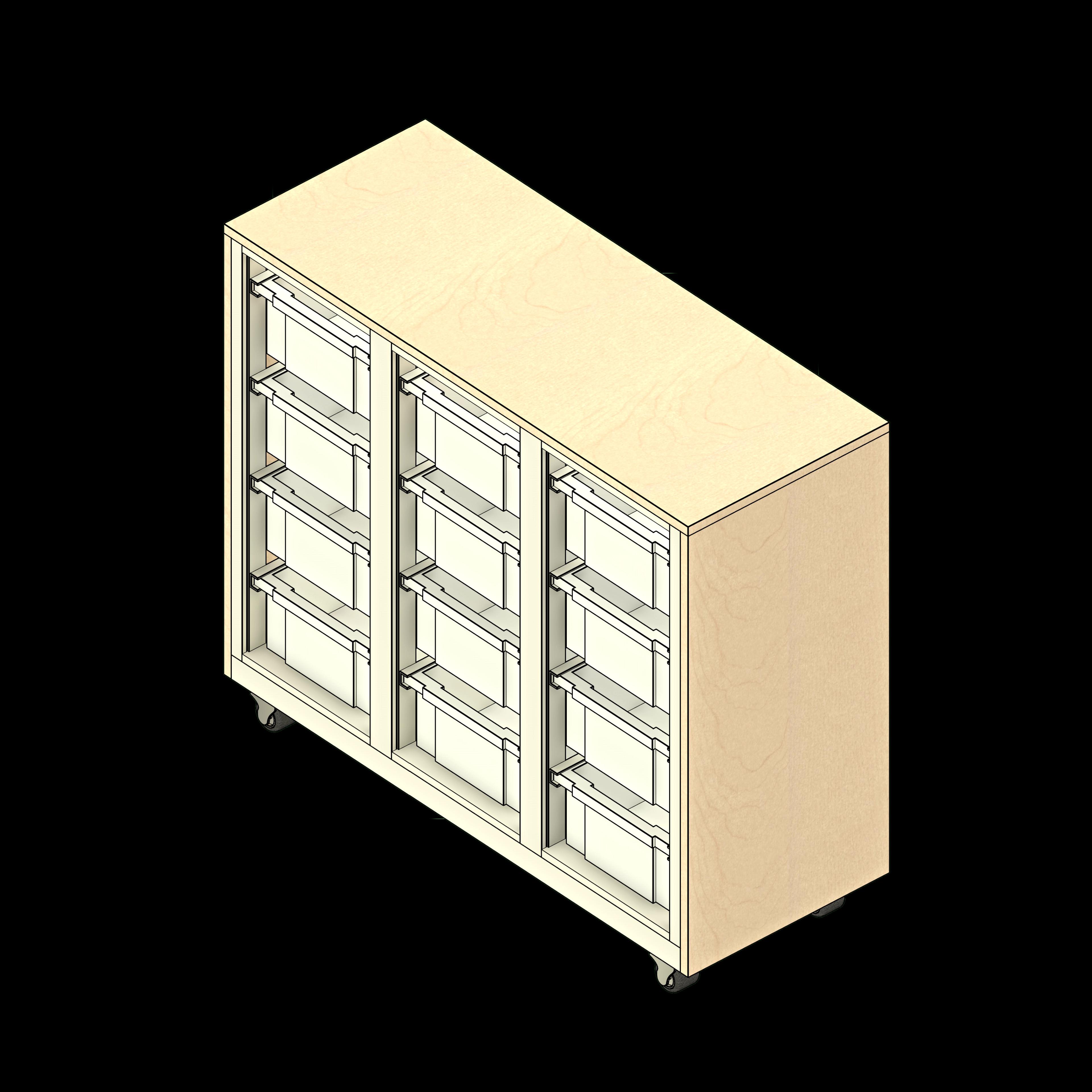  SSG Shelving 4 Post Mobile Totes PCS 451840 06 Inch Tote