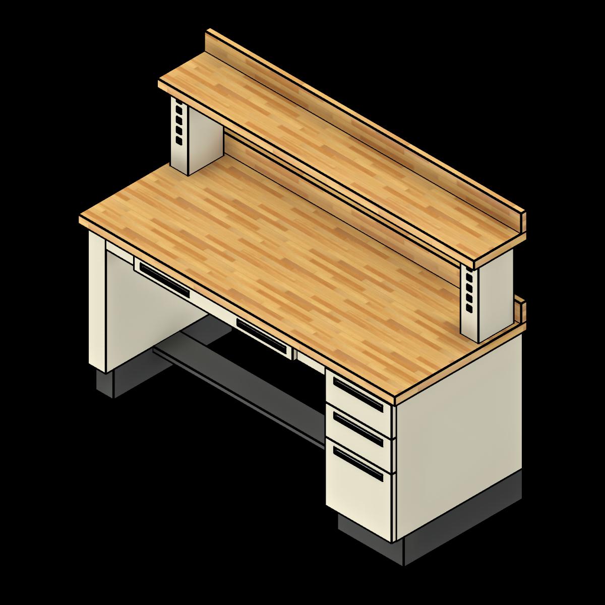  SSG Workstation Medical PCS HW Butcher Block Top R Cabinet