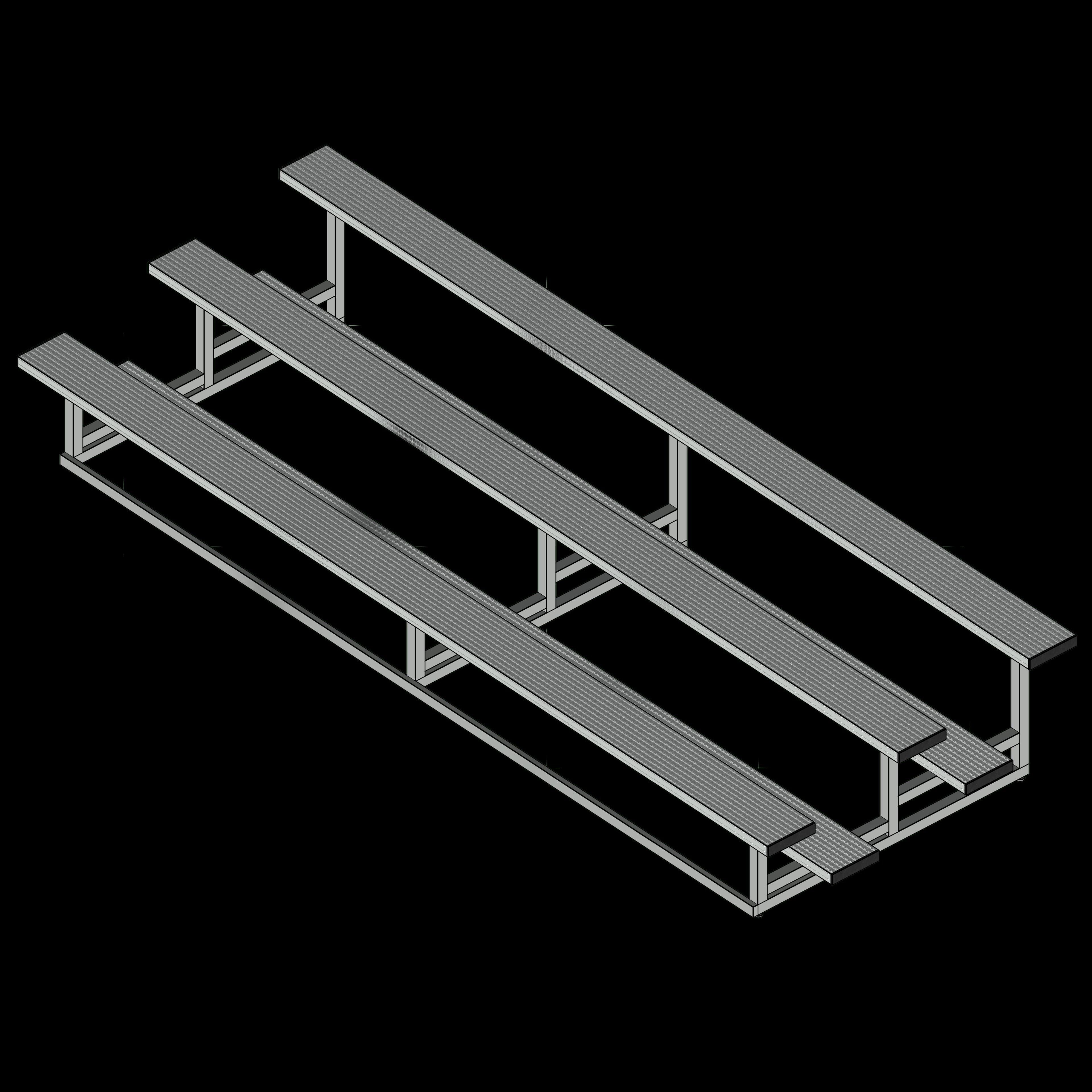  SSG Bleacher Indoor Outdoor SST 15 Feet 3 Tier