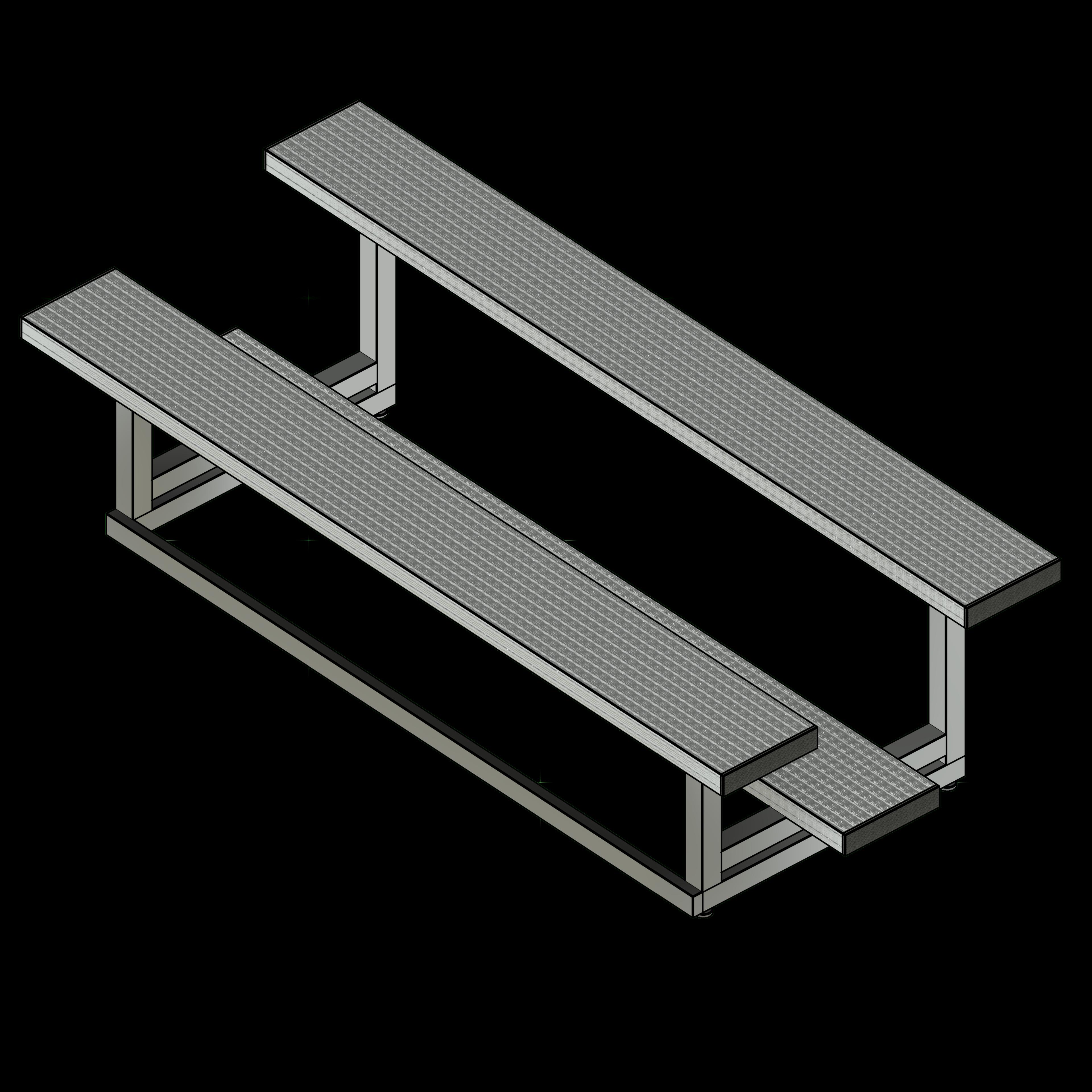  SSG Bleacher Indoor Outdoor SST 7 Feet 2 Tier