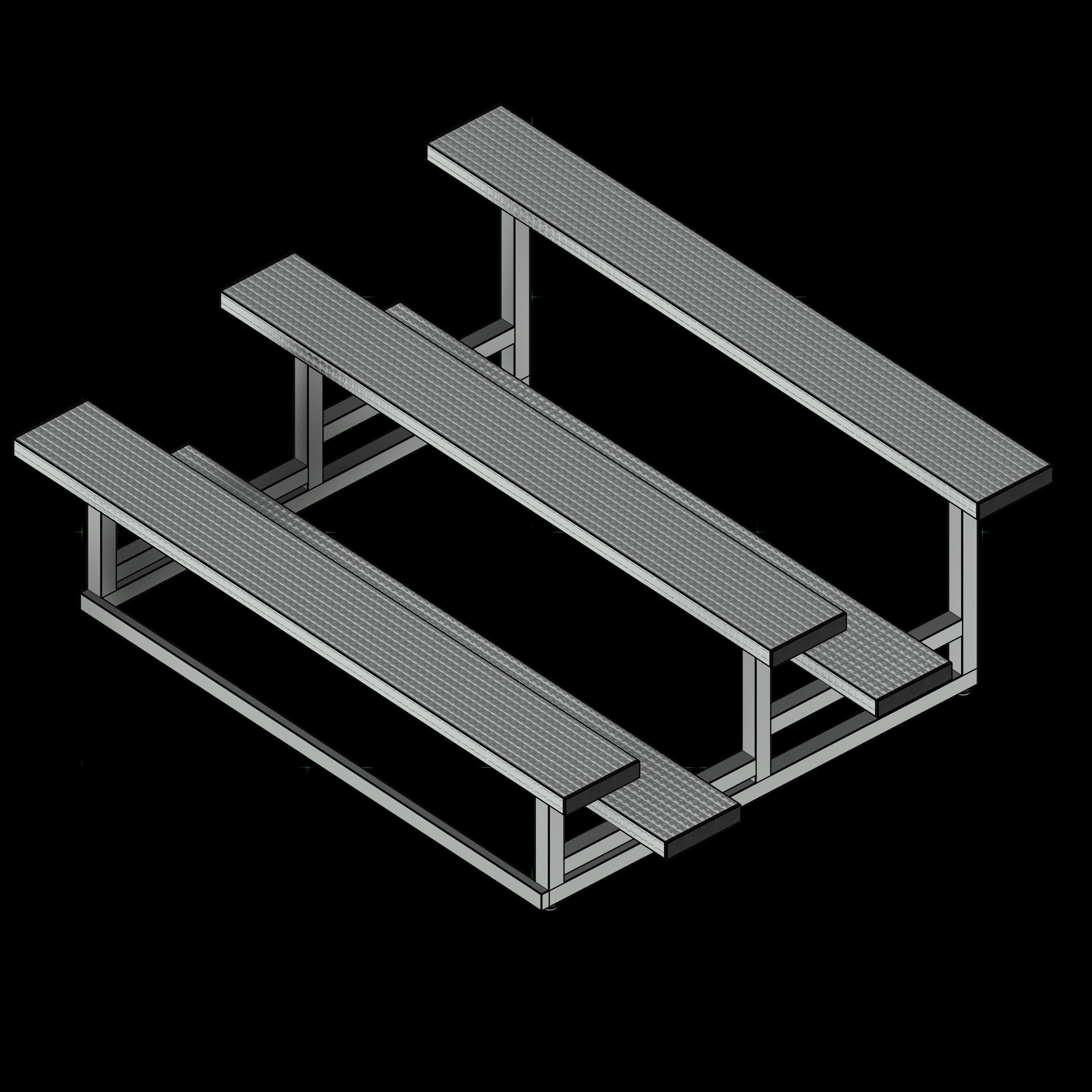  SSG Bleacher Indoor Outdoor SST 7 Feet 3 Tier