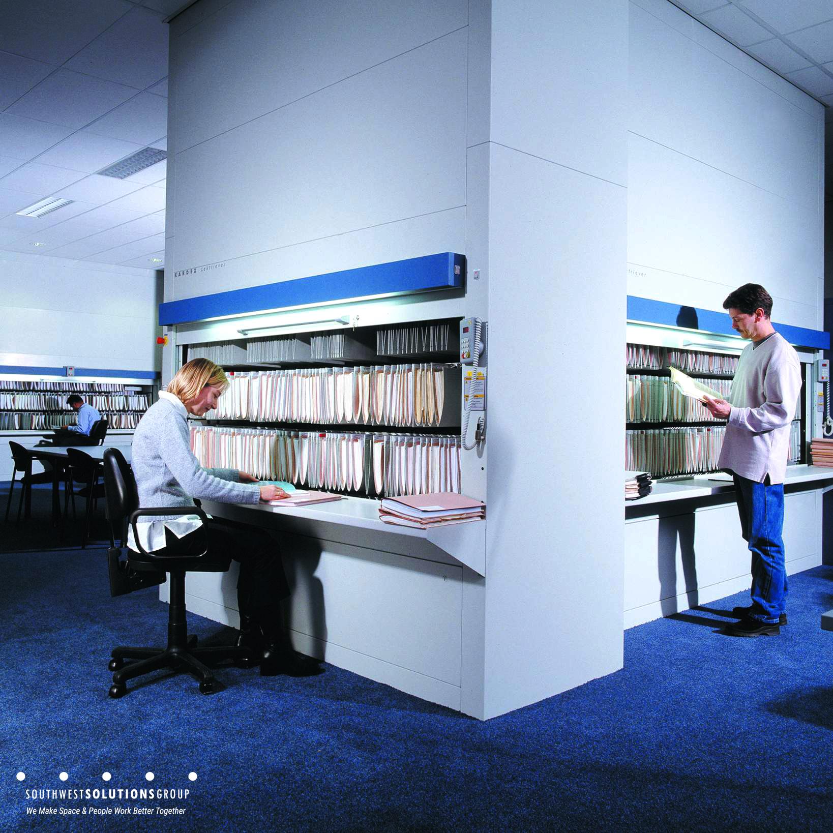  PCS Vertical Electric Carousel File Sitting and Standing Office Application