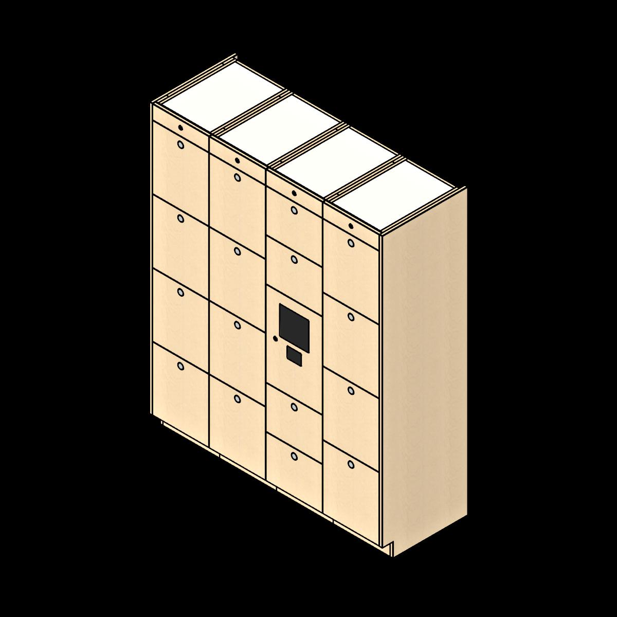  SSG Locker Smart Parcel 16 Openings 4 Columns PCS