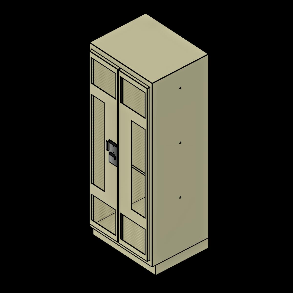 Locker Revit Family | Ventilated Police Vest Storage