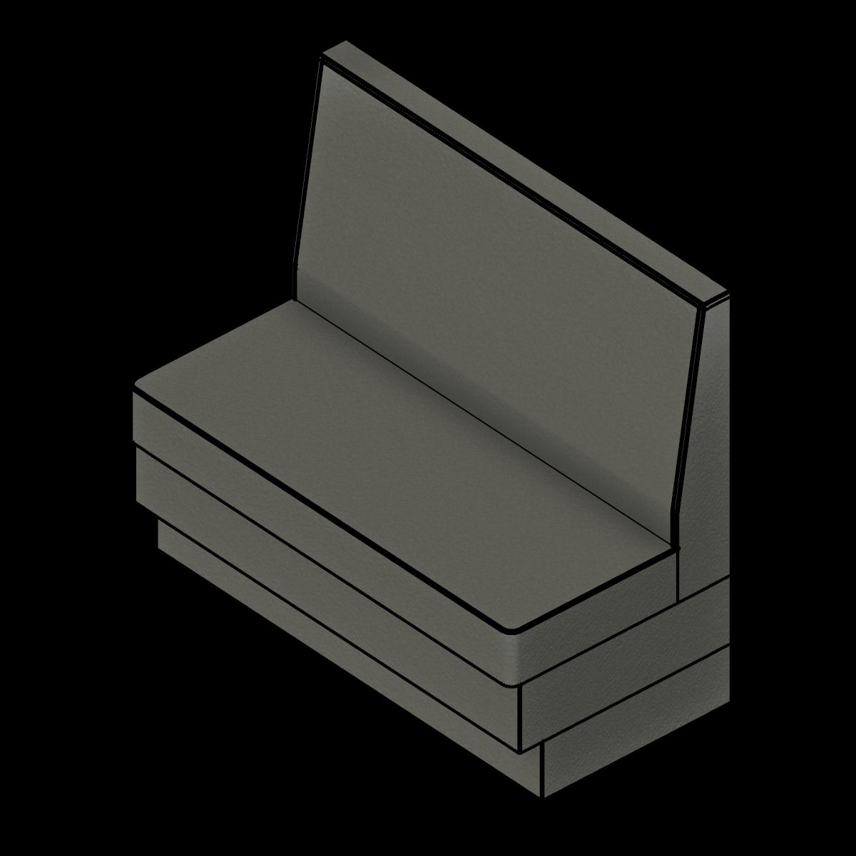  SSG Booth Modular Straight Single VNY Toe Kick Base