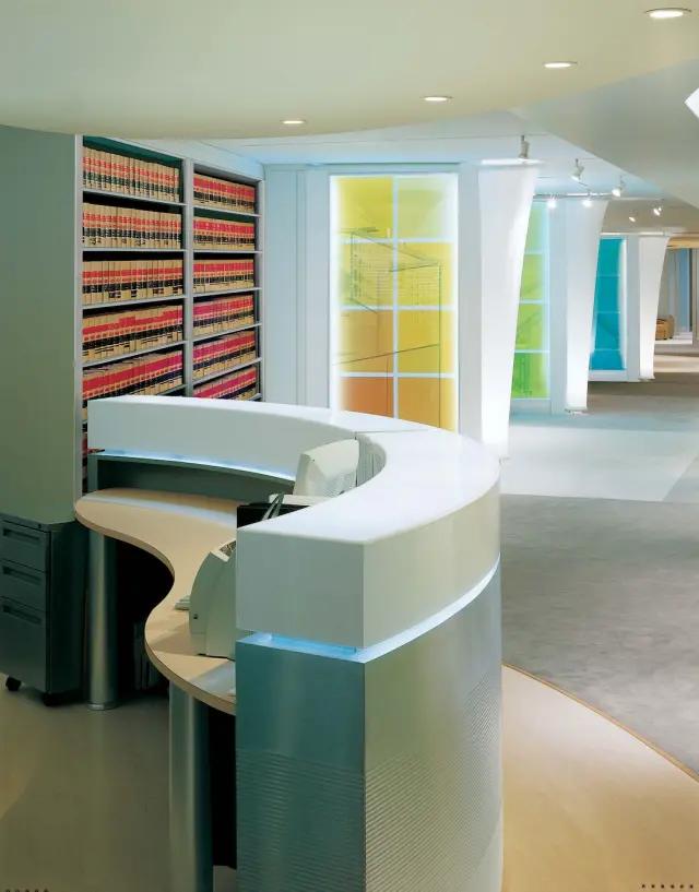 Curved Mobile Laminate Reception Desk