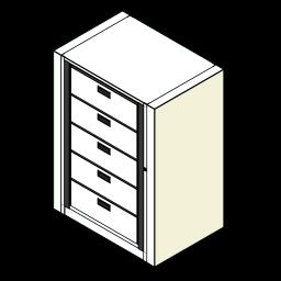  Rotary Cabinet Legal 1 Cabinet 5 Tier Drawers