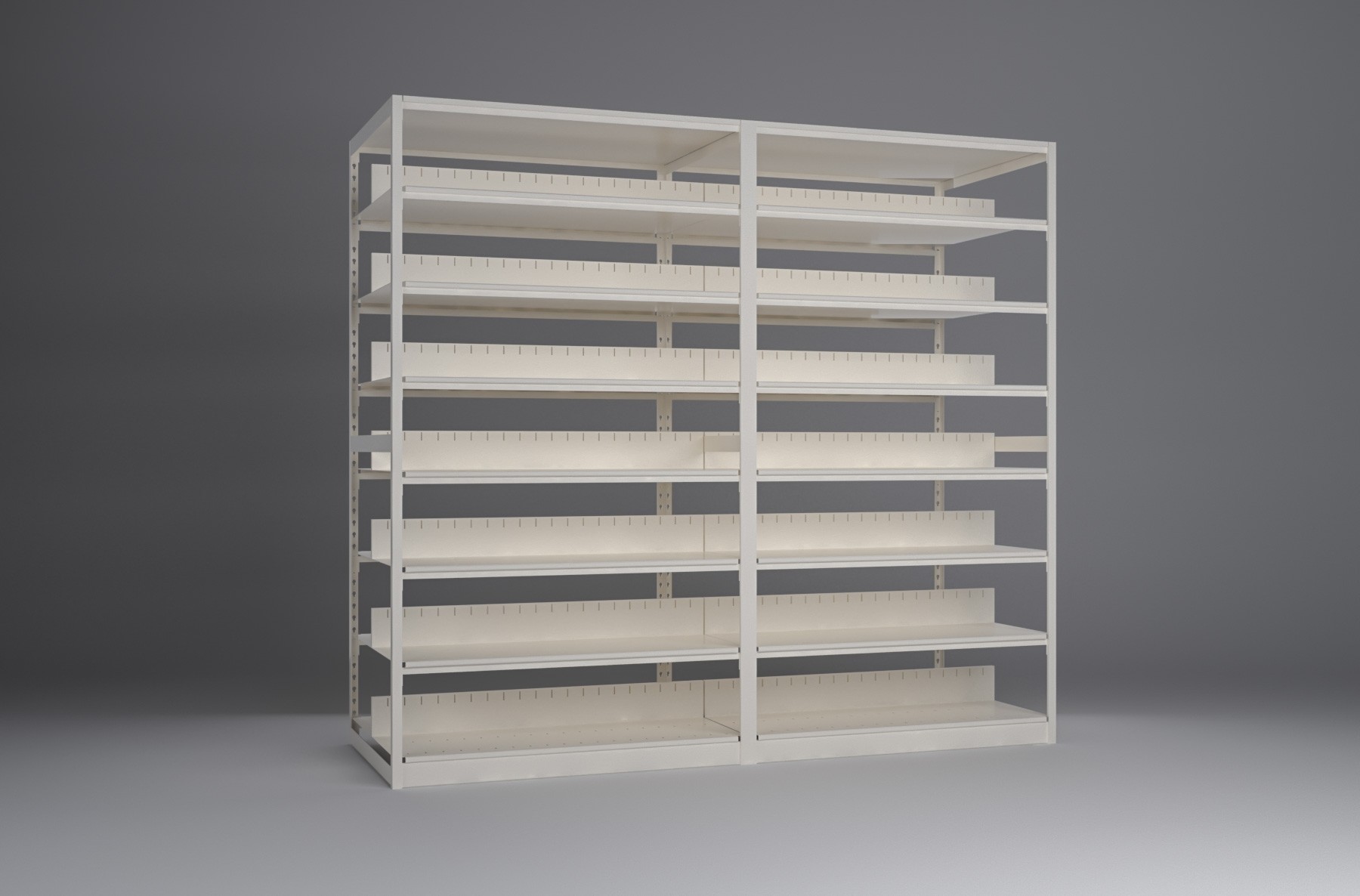Box-2 Unit-6 Tier-Double Sided 4 Post Shelving