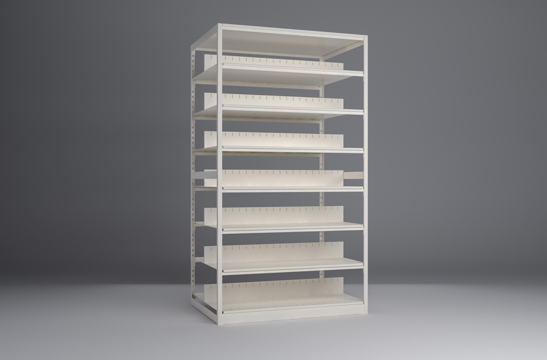 Box-6 Tier-Double Sided 4 Post Shelving