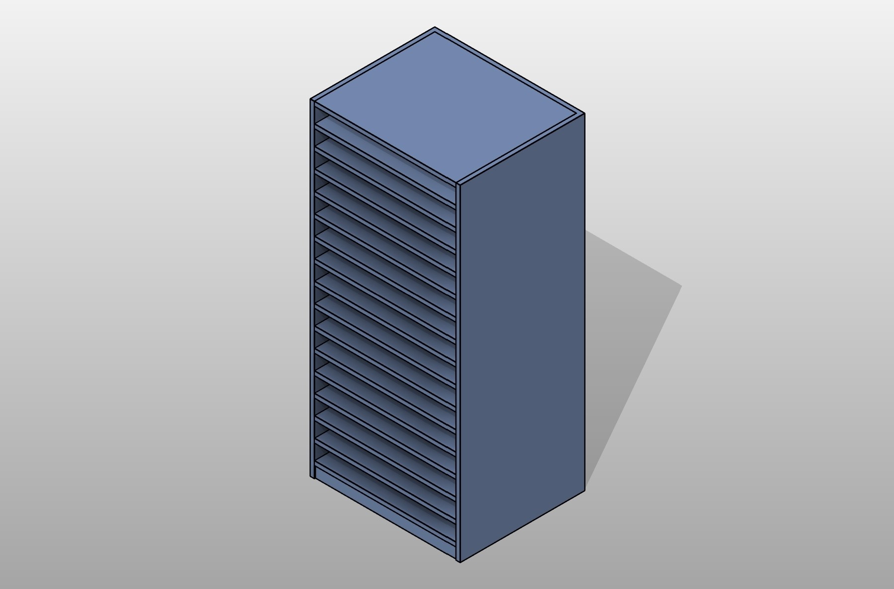 Flat Shelves Blueprint Storage