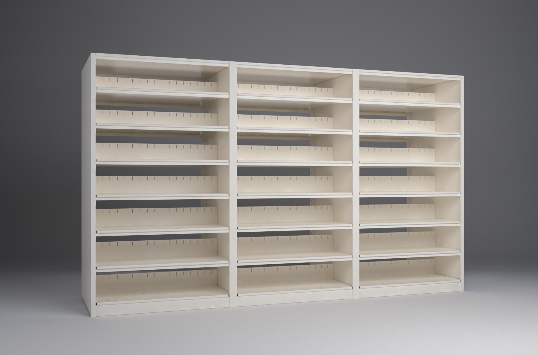 Legal-3 Unit-7 Tier-Double Sided 4 Post Shelving
