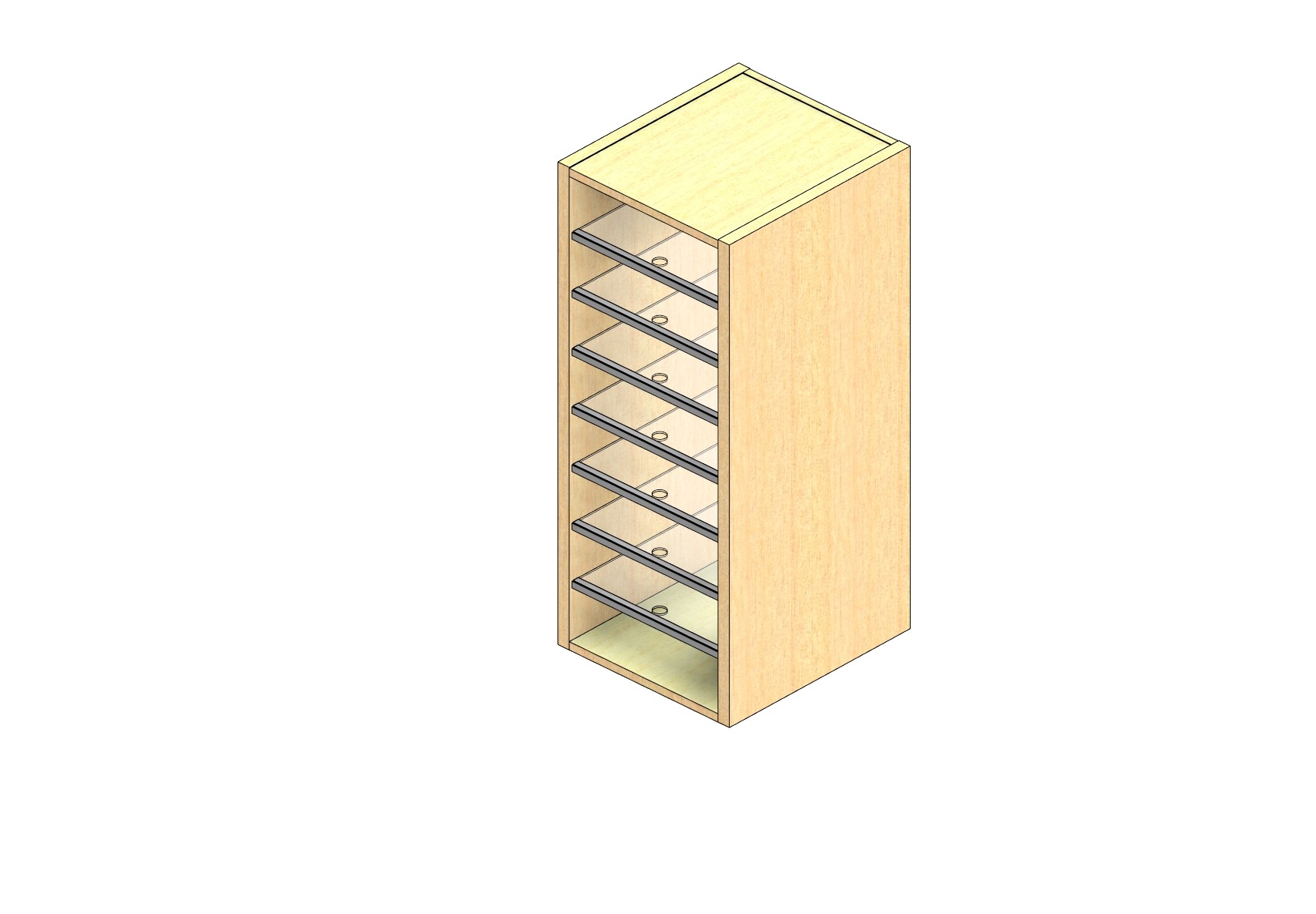 Oversize Sized Open Back Sort Module - 1 Column - 36" Sorting Height w/ No Riser