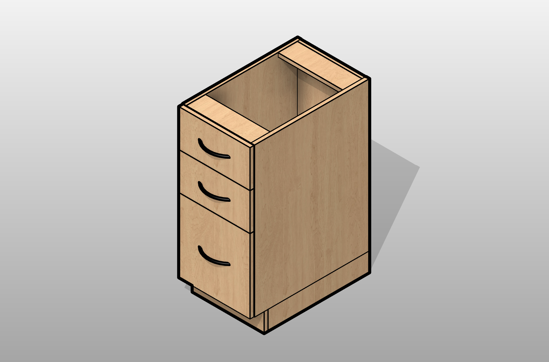 Box Box File Laminate Base Cabinet