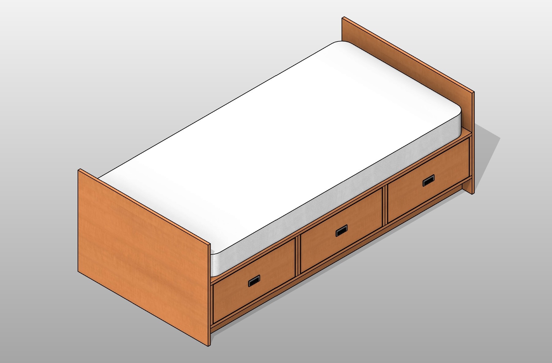 Bed Laminate Firehouse Furniture