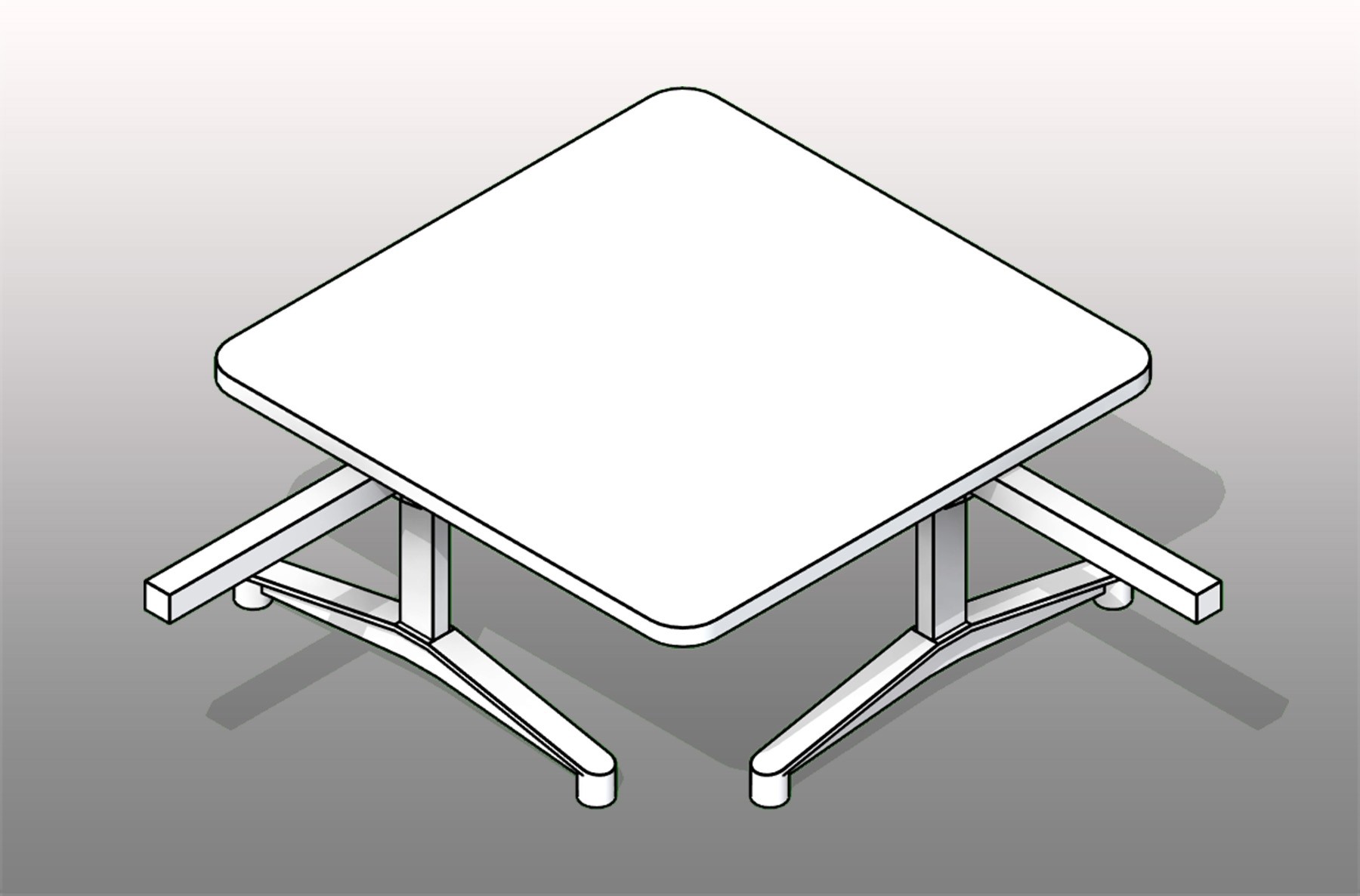 Corner Table Polypropylene Seating