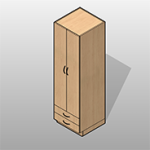 2 Door 2 Drawer Laminate Storage Cabinet