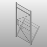 Single Hinged Door Wire Partition