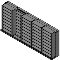 Legal Size Sliding Shelves - 2 Rows Deep - 8 Levels - (42" x 15" Shelves) - 214" Total Width