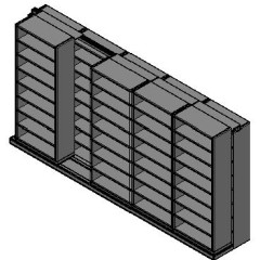 Legal Size Sliding Shelves - 2 Rows Deep - 8 Levels - (36" x 15" Shelves) - 184" Total Width